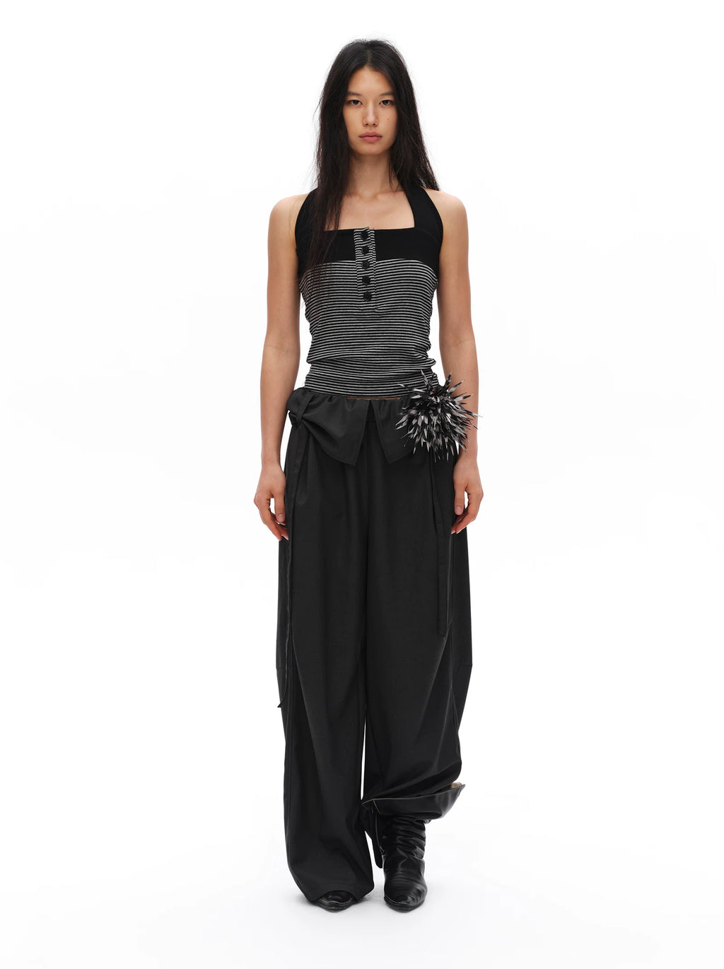 Rolled Tulip Waist Trousers