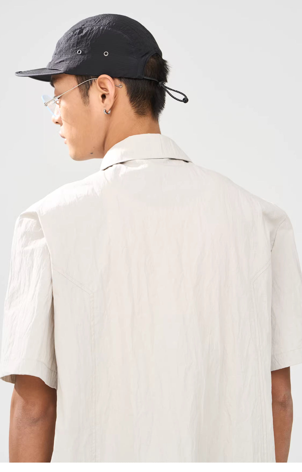 Technical Asymmetric Double-Breasted Shirt