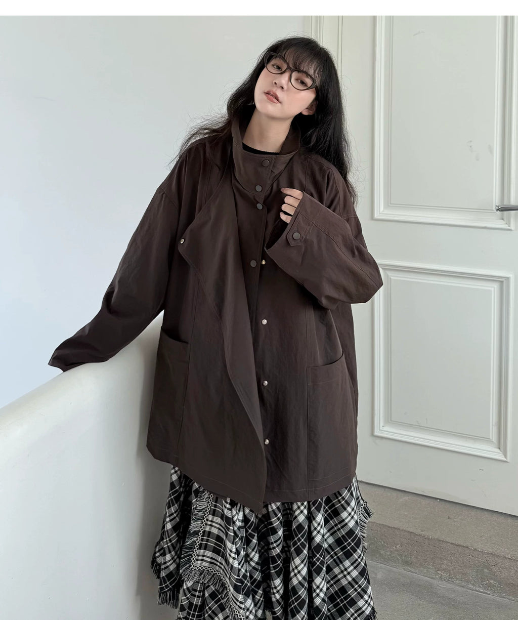 Asymmetric Snap Utility Jacket