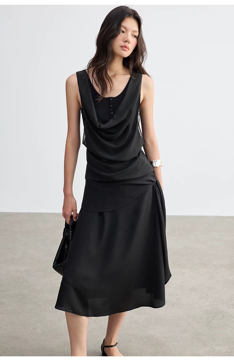 Cascade Drape Layered Tank
