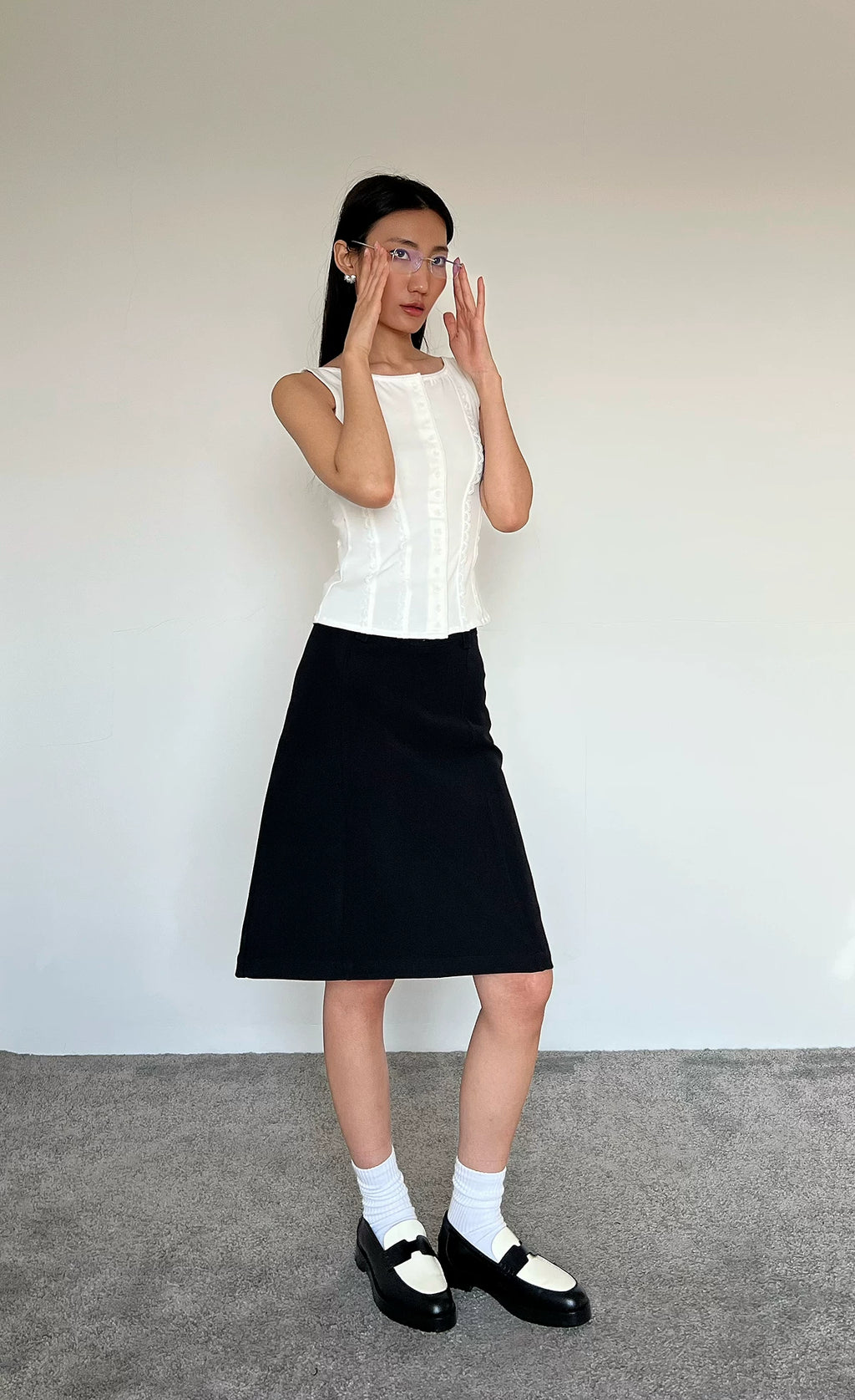 Contour Button Cotton Tank
