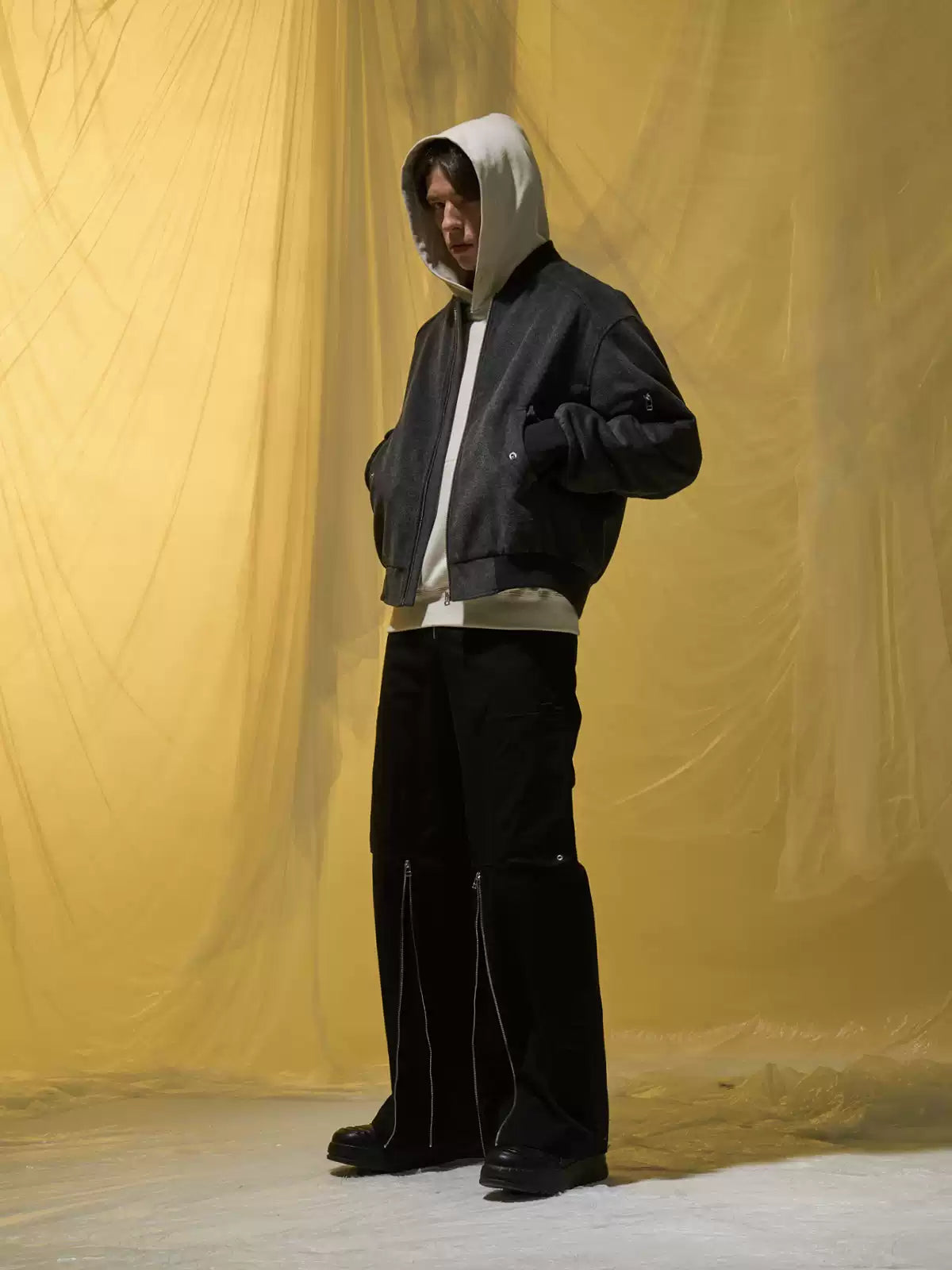 Zip Hem Utility Cargo Trousers