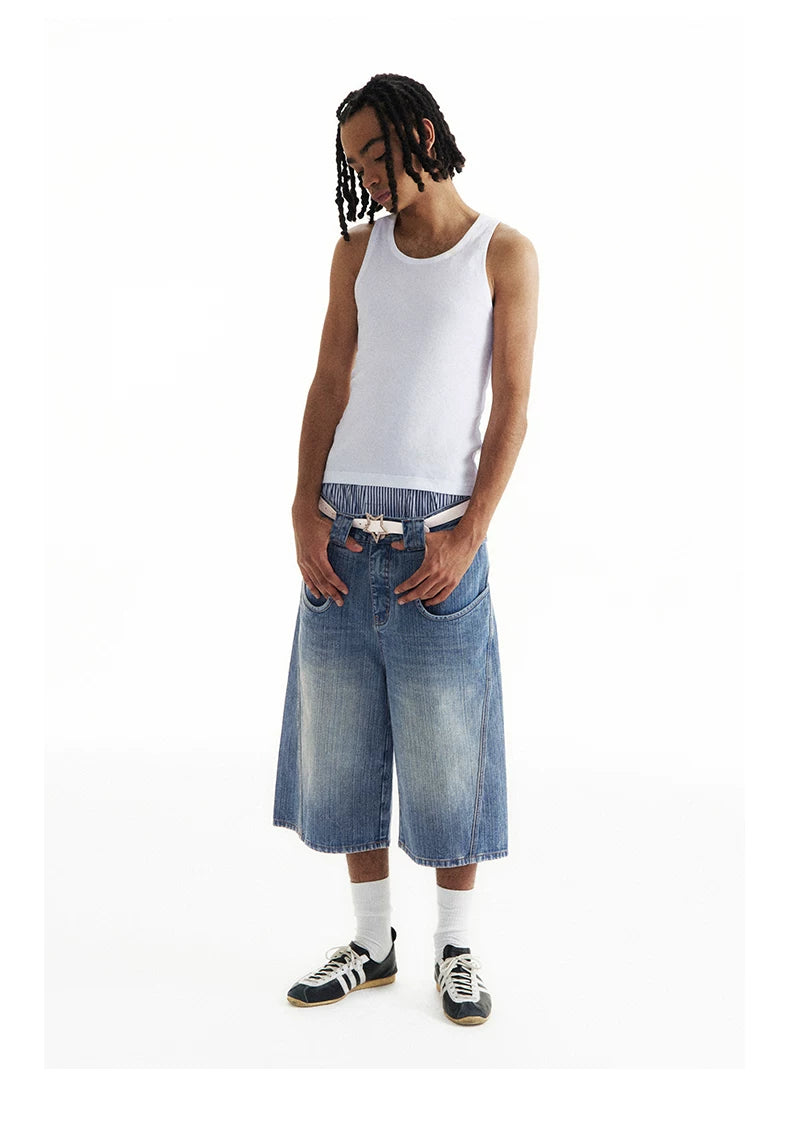 Off-Centre Wide-Leg Denim