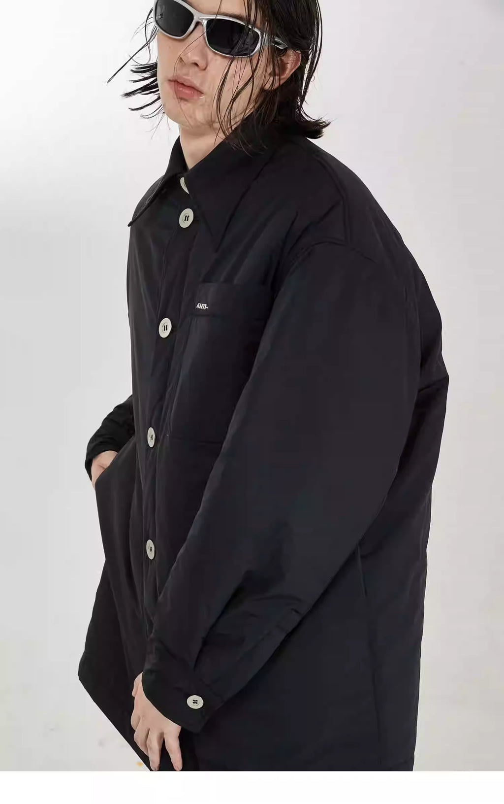 Strobe-Line Staggered Blouson Jacket