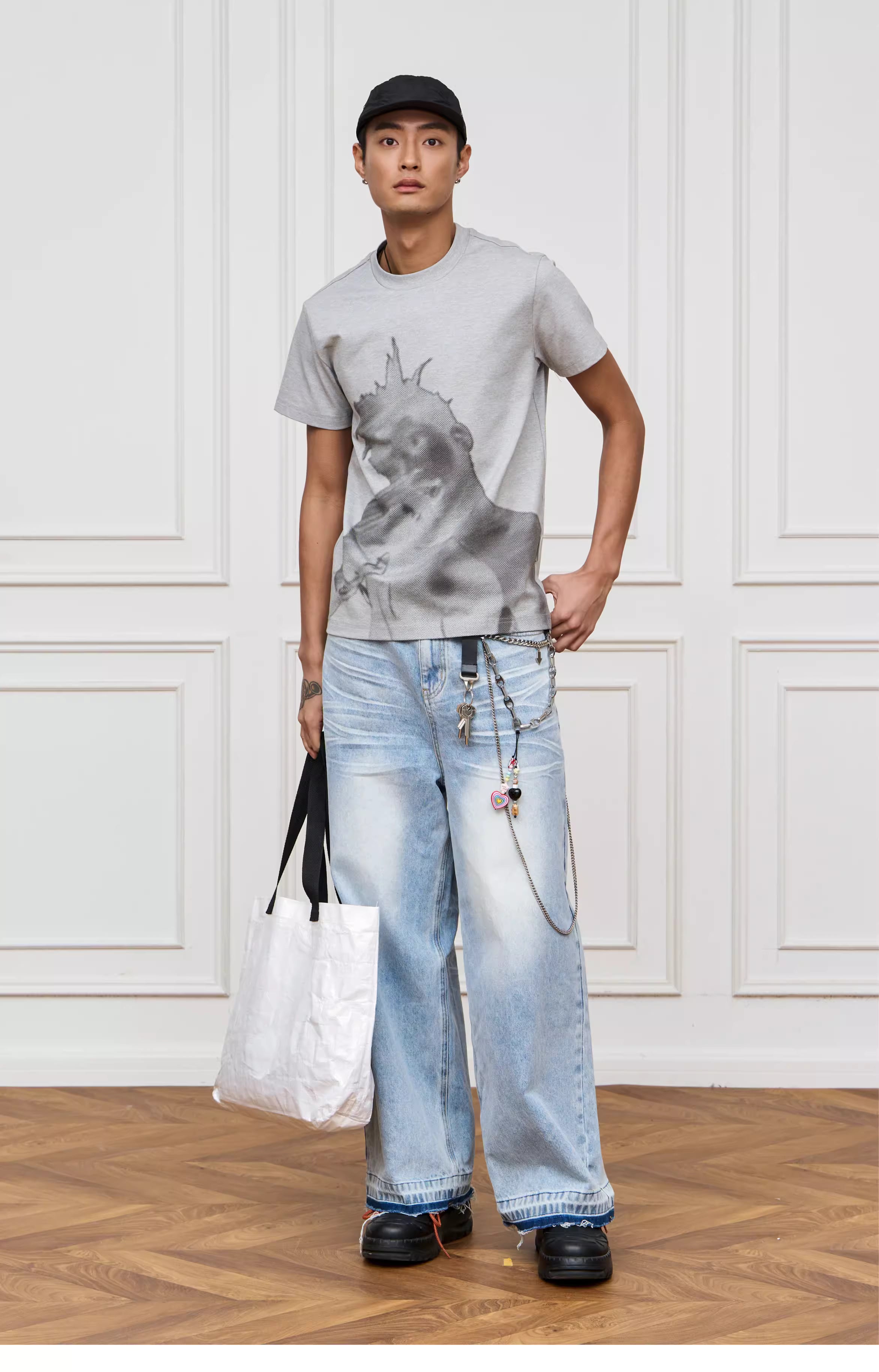 Hankou Subcarrier Negative Film Portrait Print T-shirt