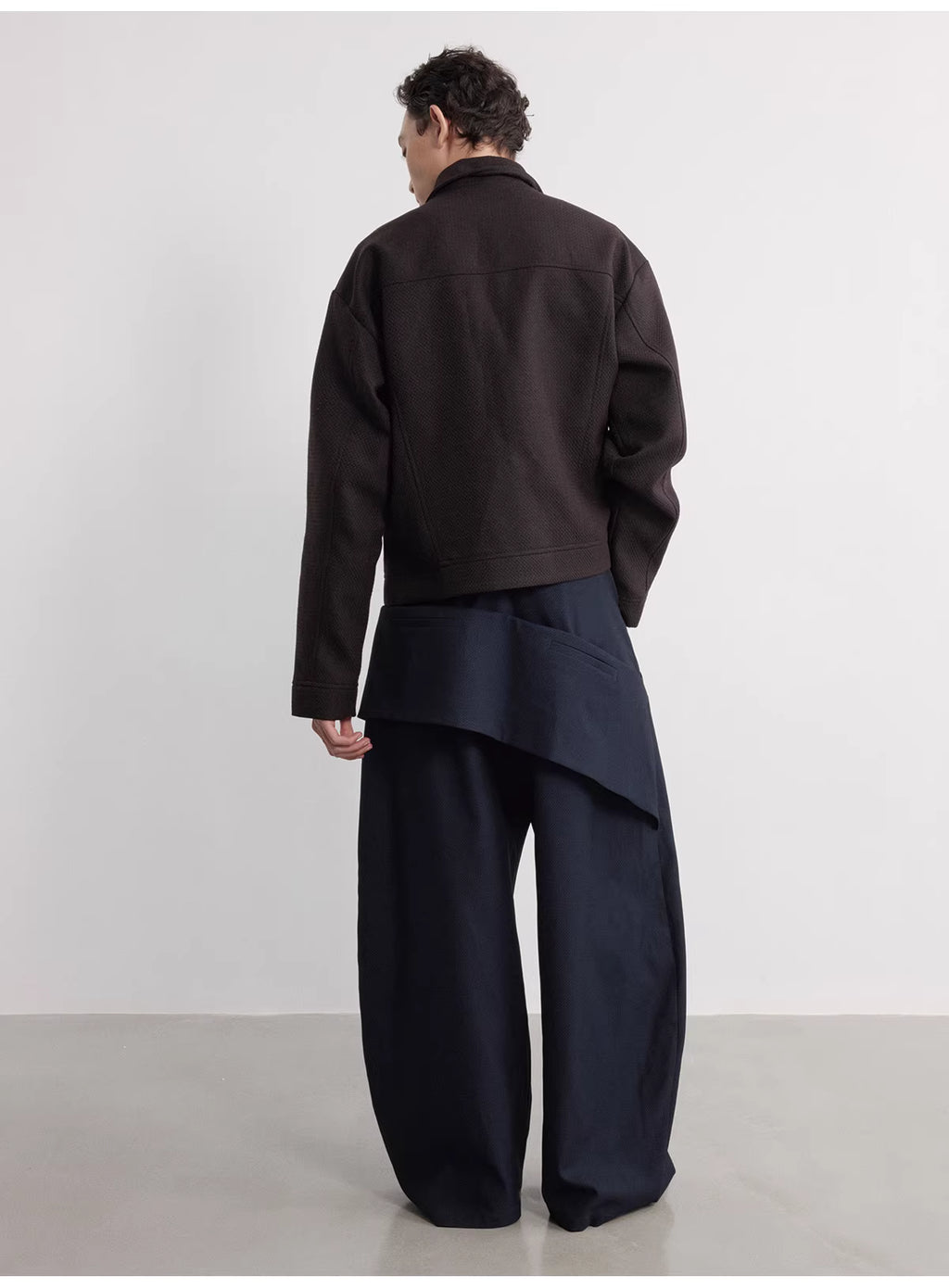 Side-Pocket Utility Pants in Dark Navy
