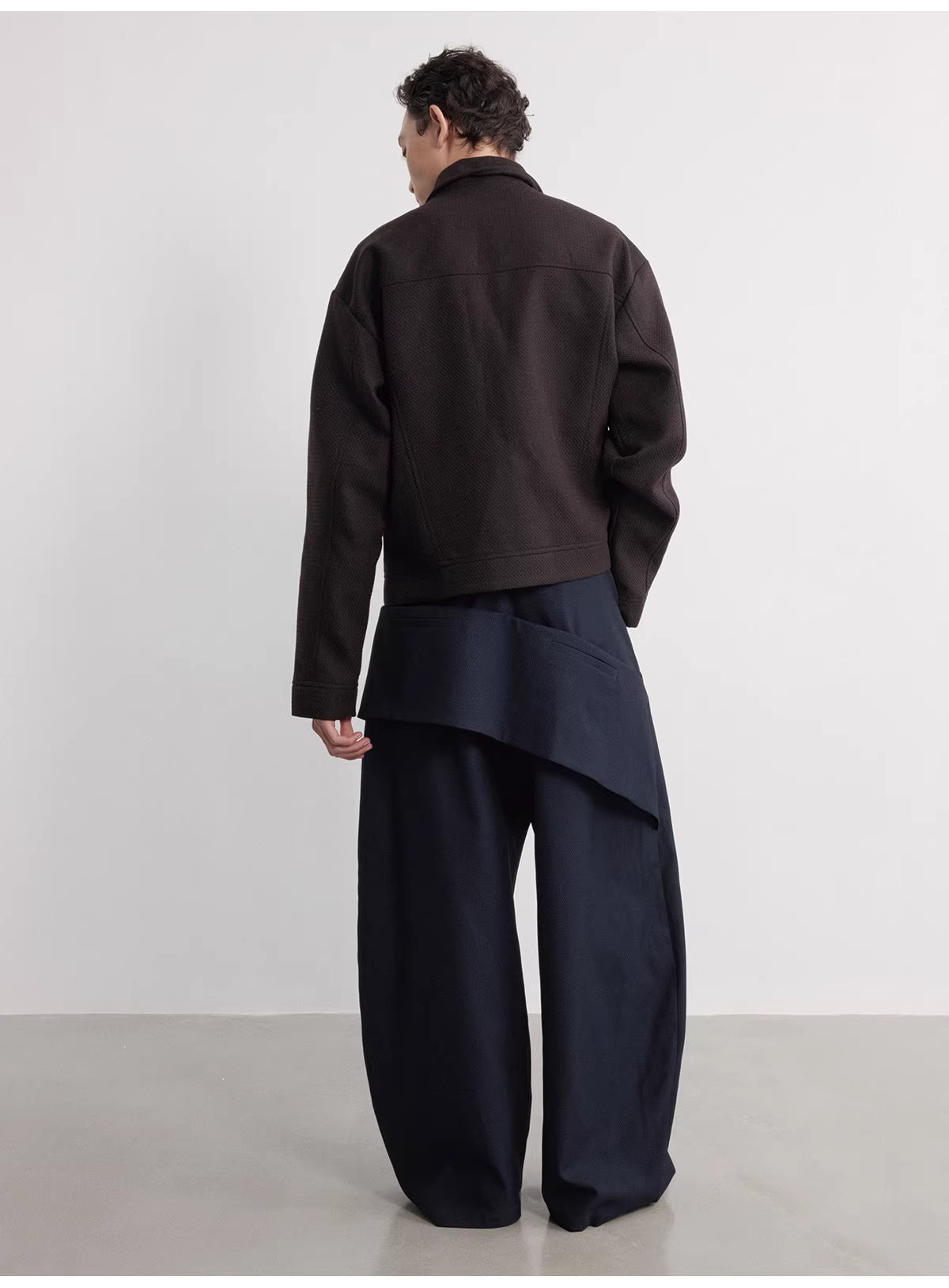 Side-Pocket Utility Pants in Dark Navy