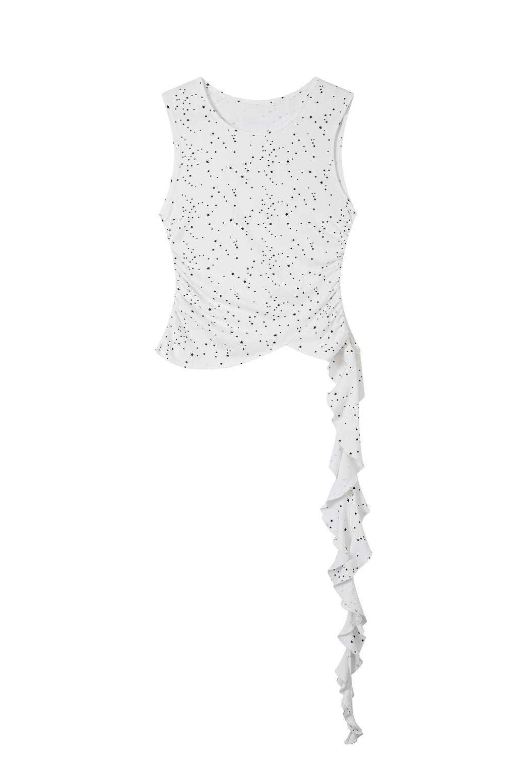 Falling Star Asymmetric Ruffle Top