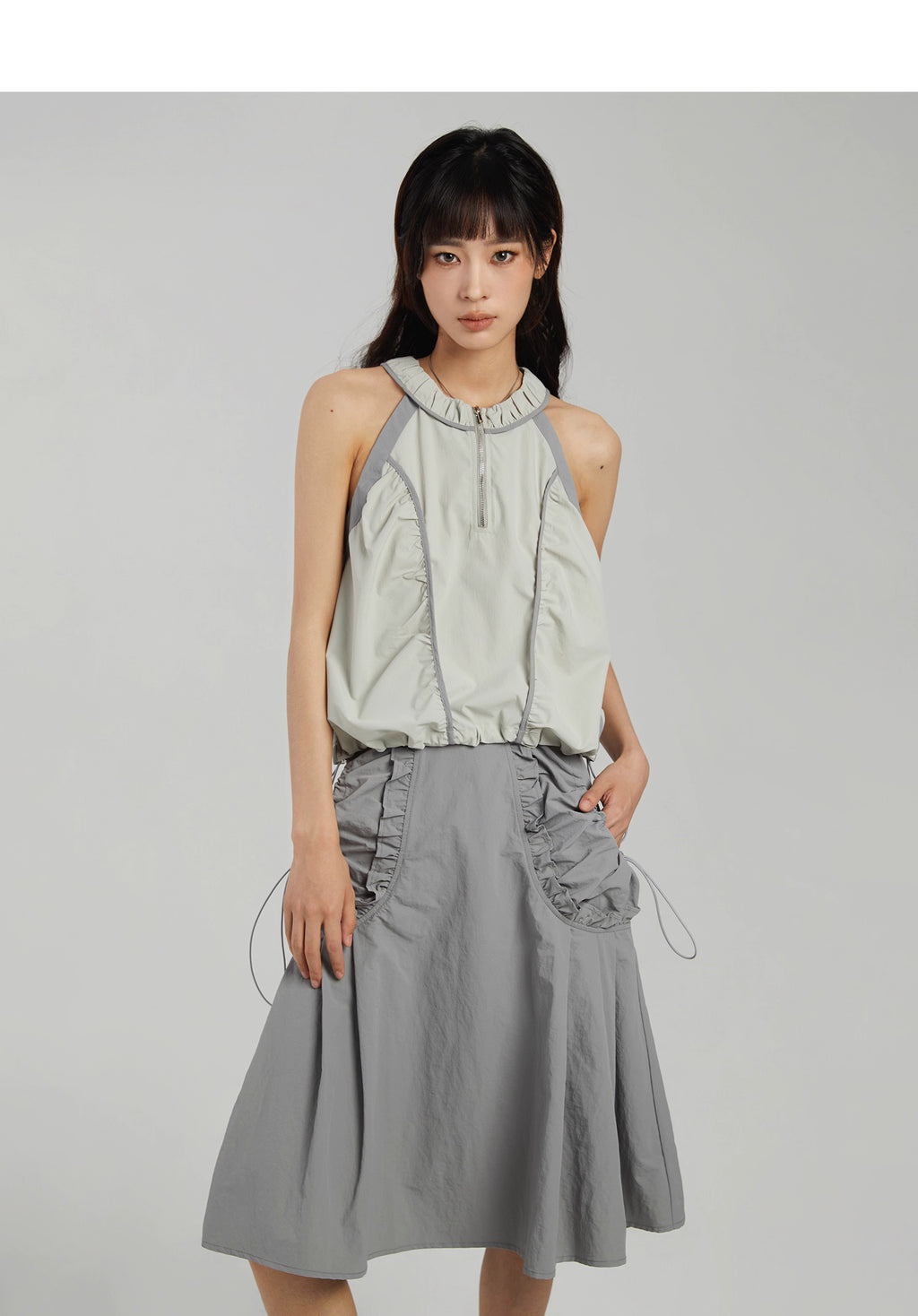 Ruched Pocket Skirt