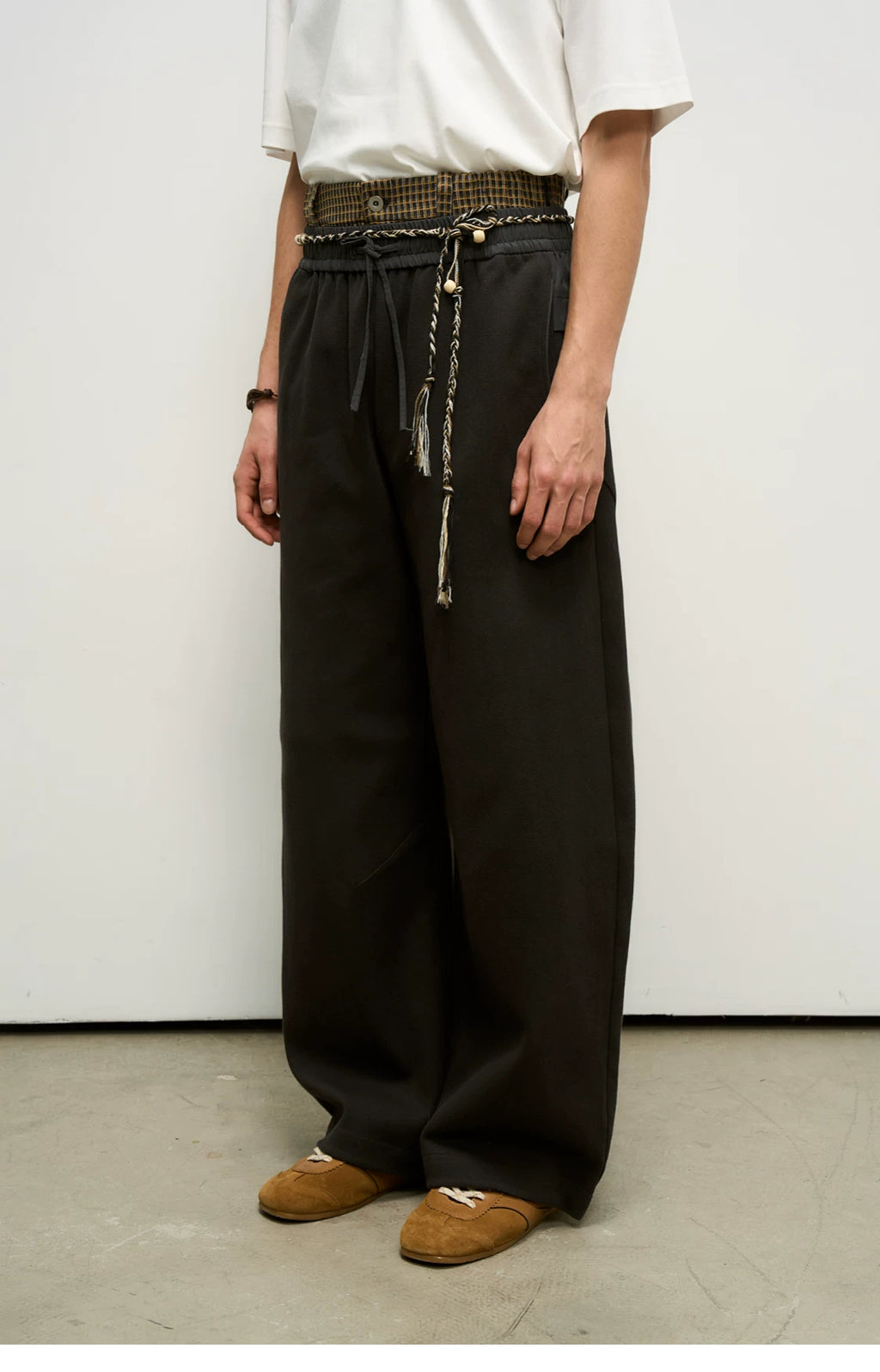Hybrid Reconstructed Wide-Leg Sweatpants