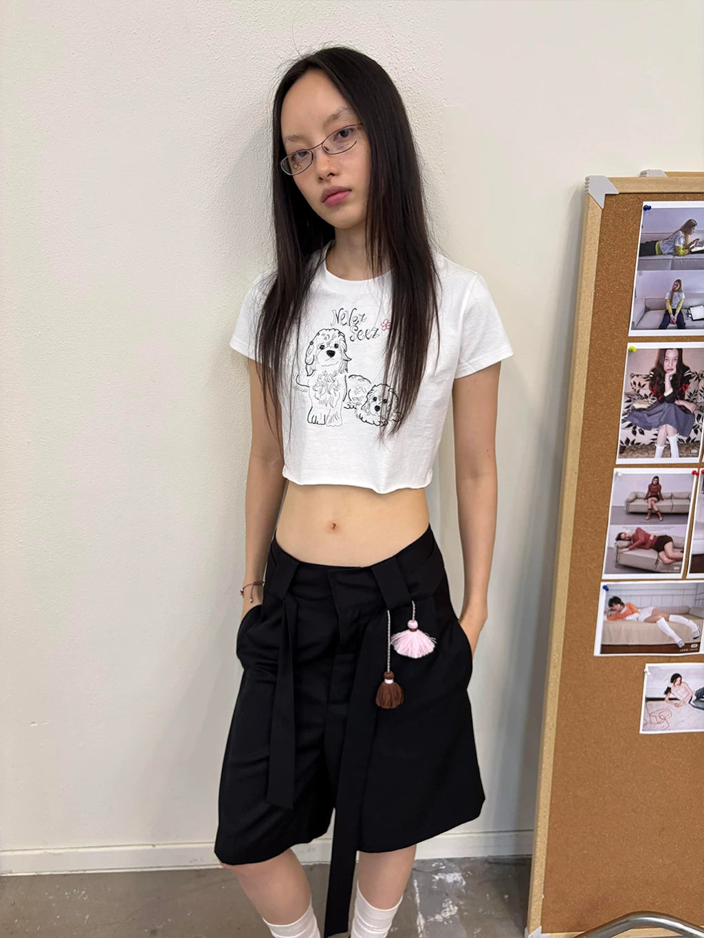 Soft Utility Wool Blend Suit Shorts
