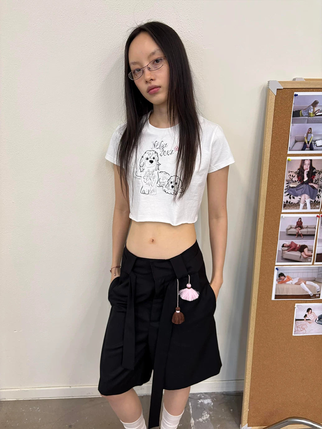 Soft Utility Wool Blend Suit Shorts