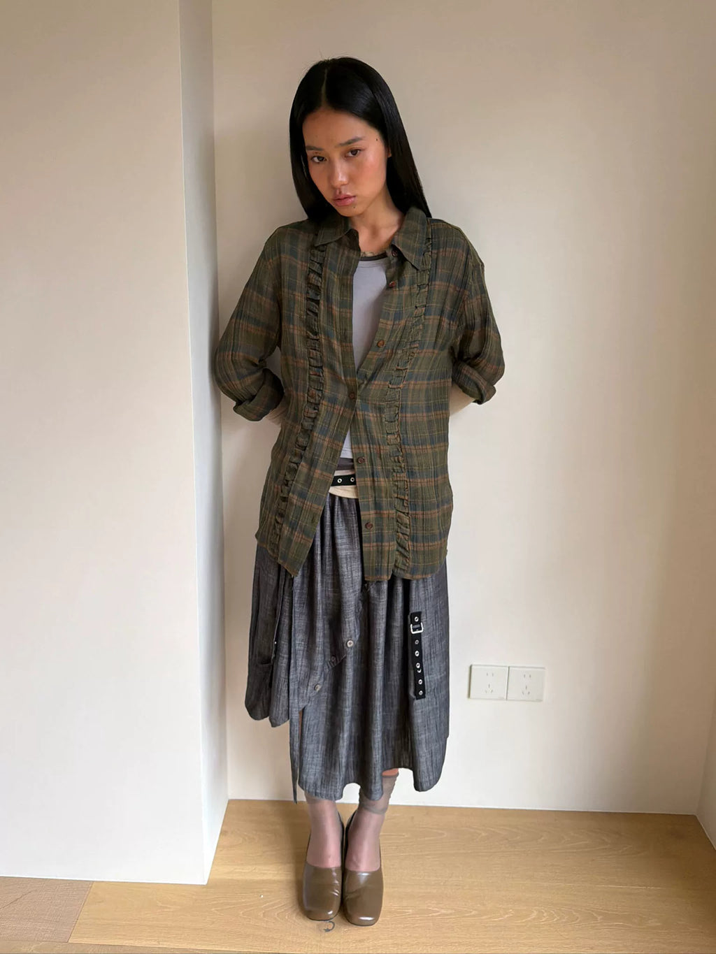Deconstructed Harness Midi Skirt