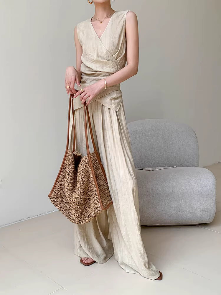 Crinkle-Plissé Wrap Ensemble