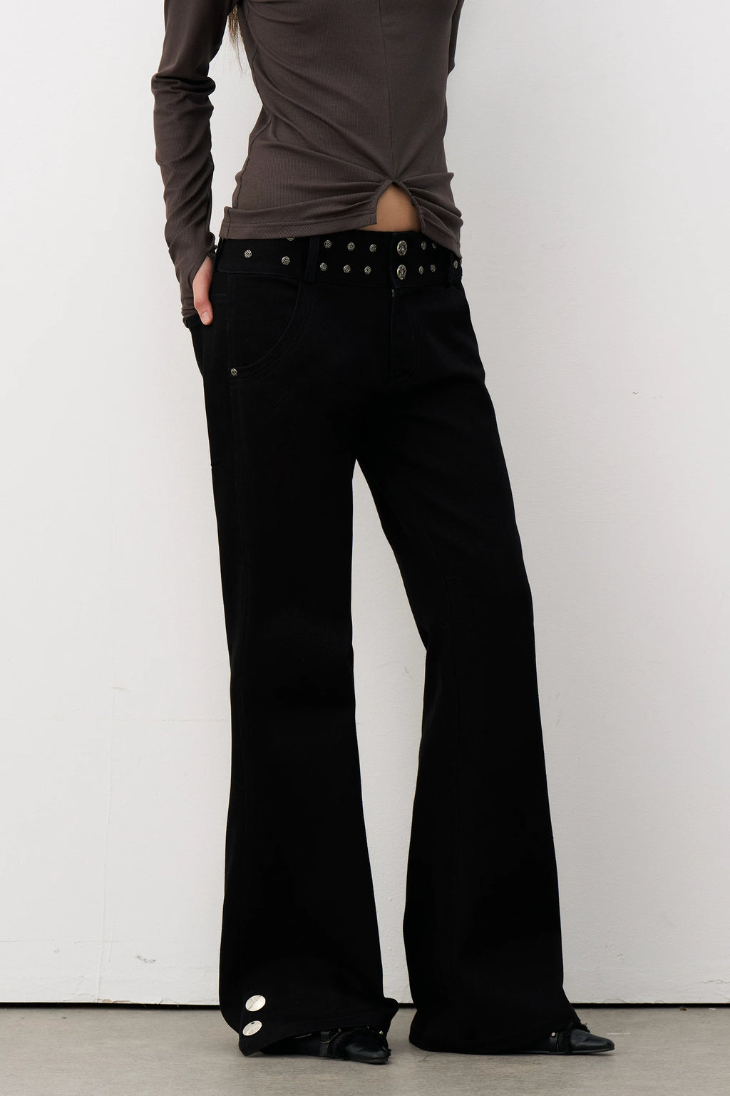 Nocturne Stud Flare Trousers