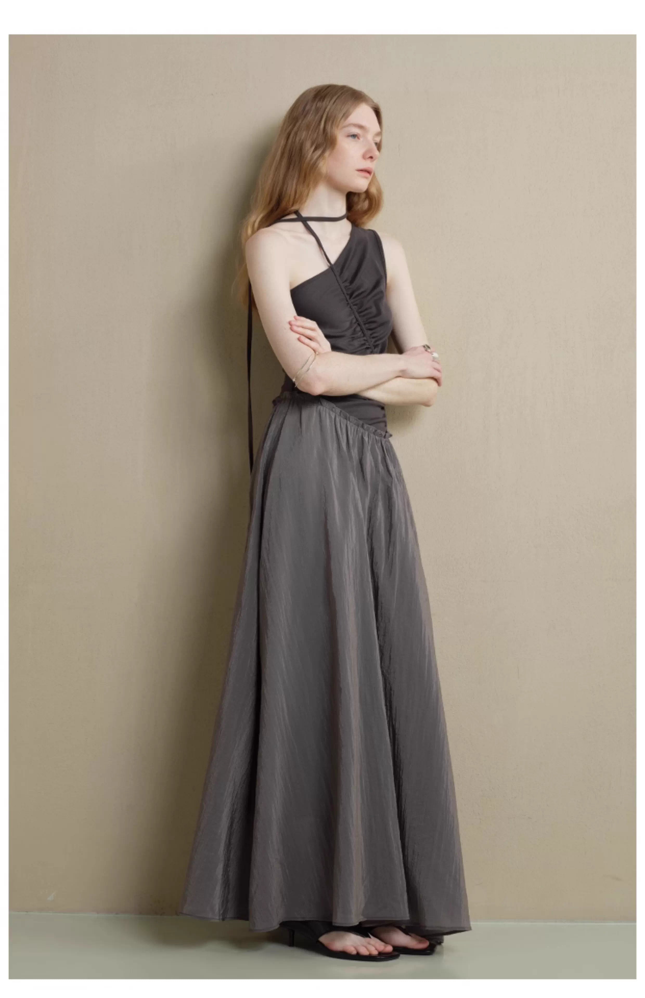 One-Shoulder Ruched Dress