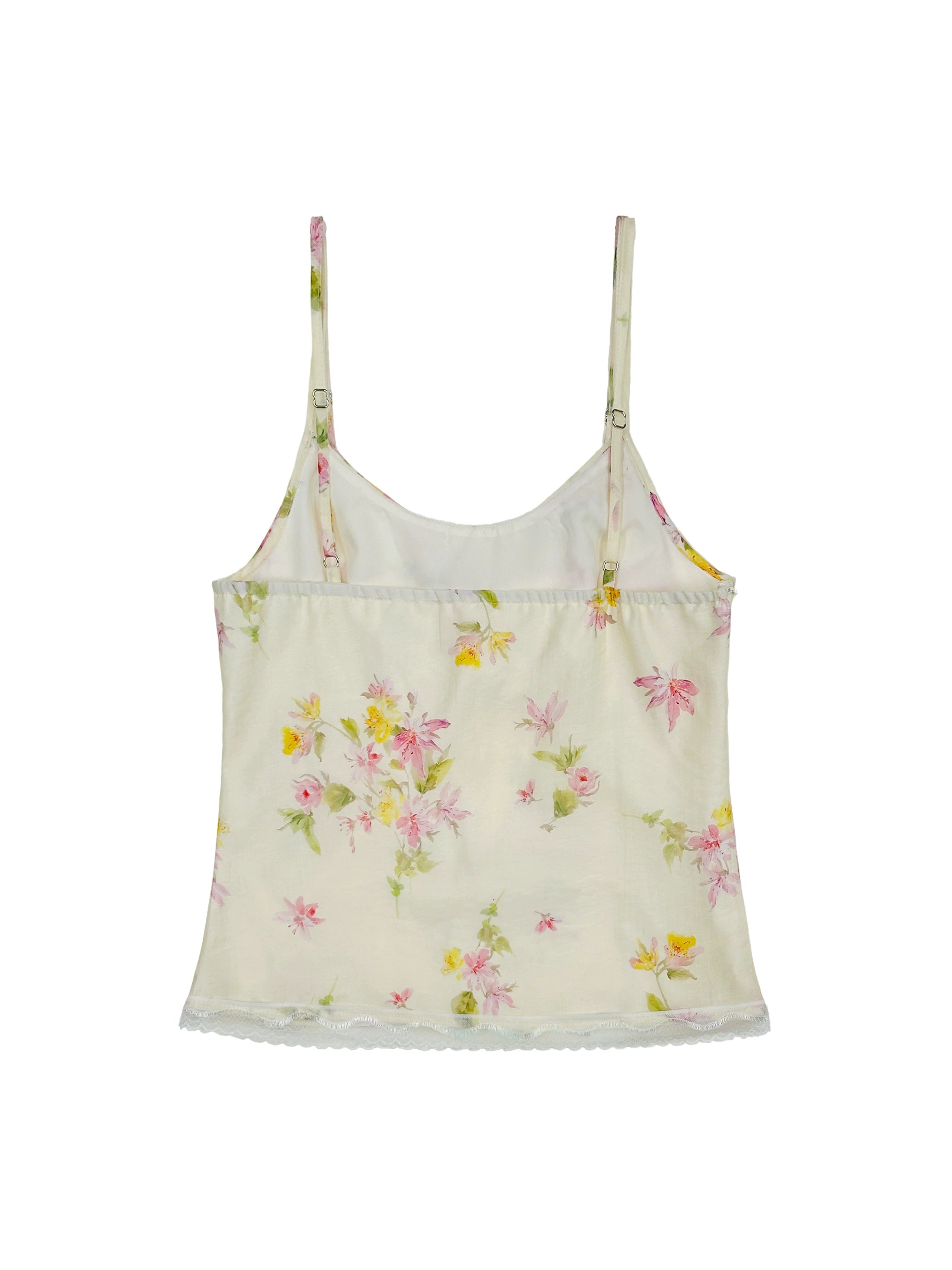 Watercolour Floral Ruffle Camisole in Baby Blue or Ivory