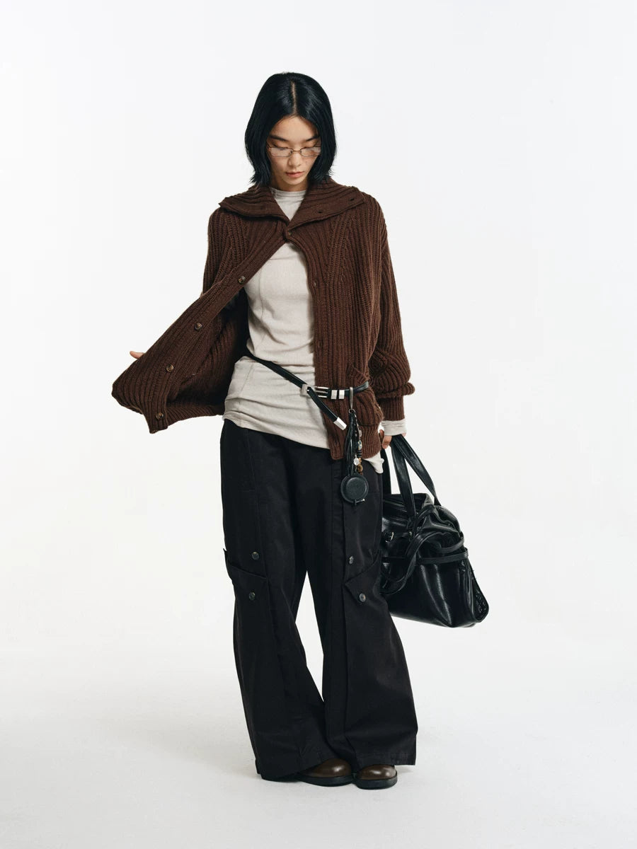 Strapped Buckle Soft-Structure Shoulder Bag