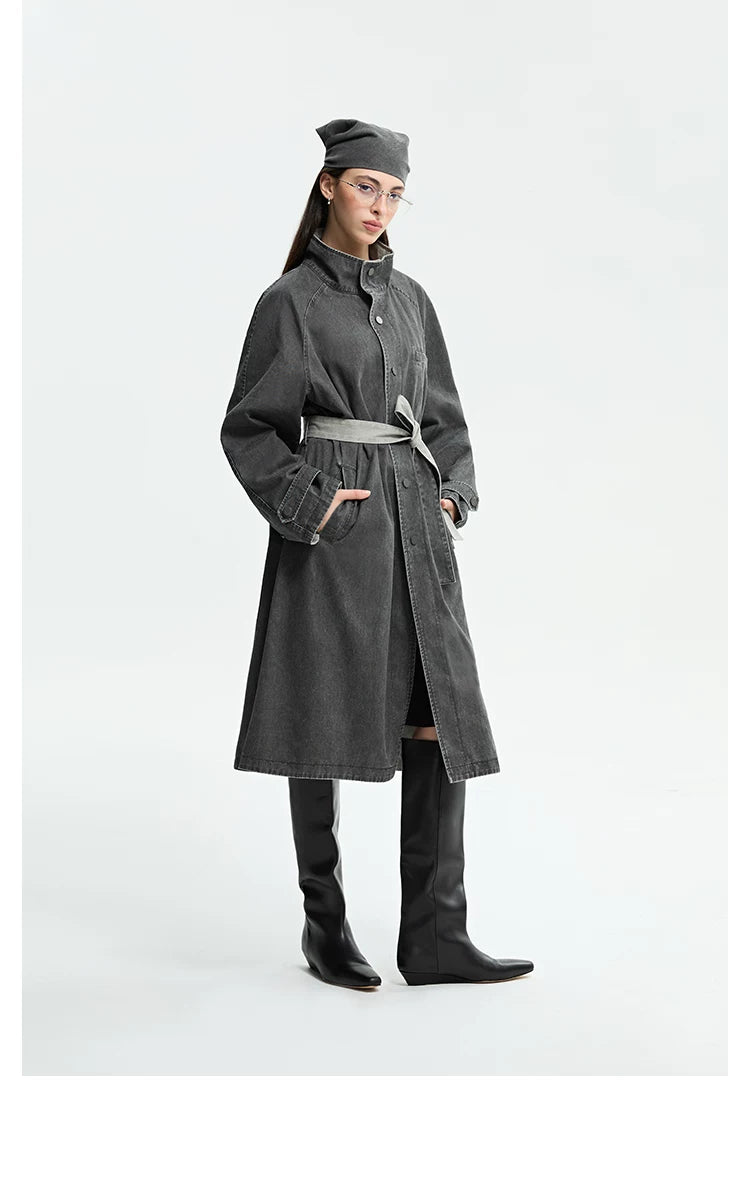 Mineral Wash Reversible Coat Jacket