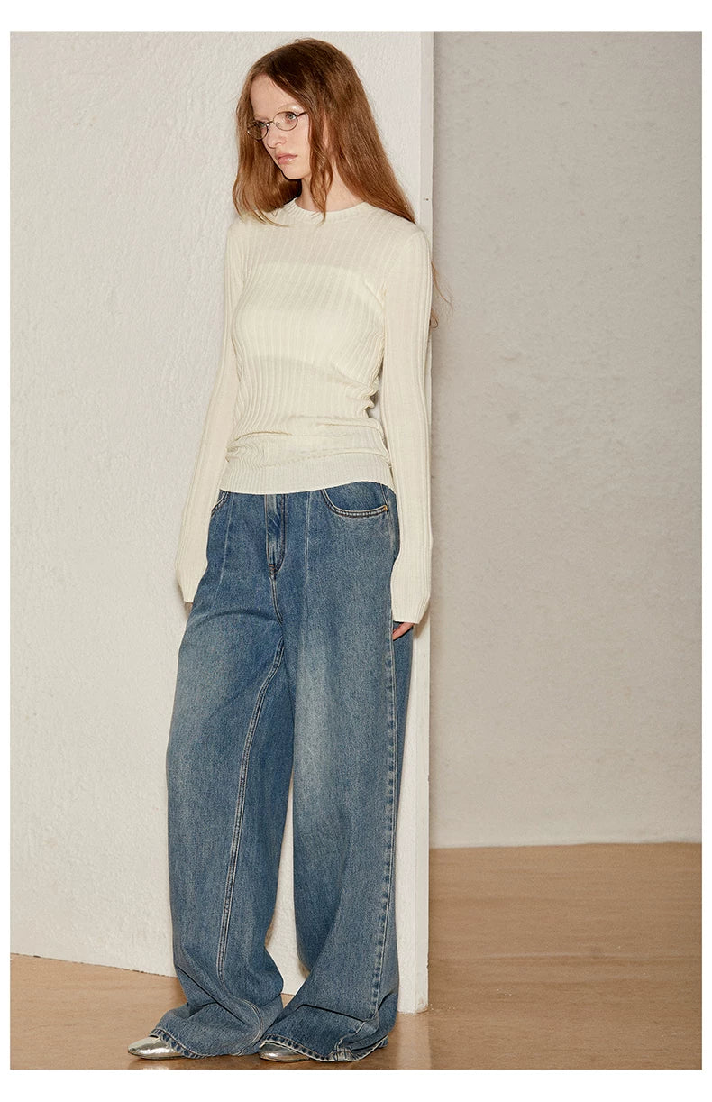 Wide Leg Structural Jeans