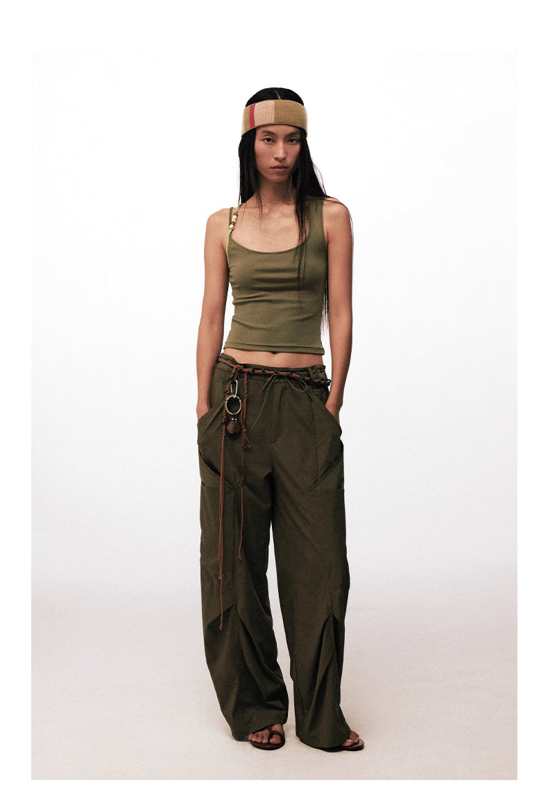 Asymmetric Halter Bead Top