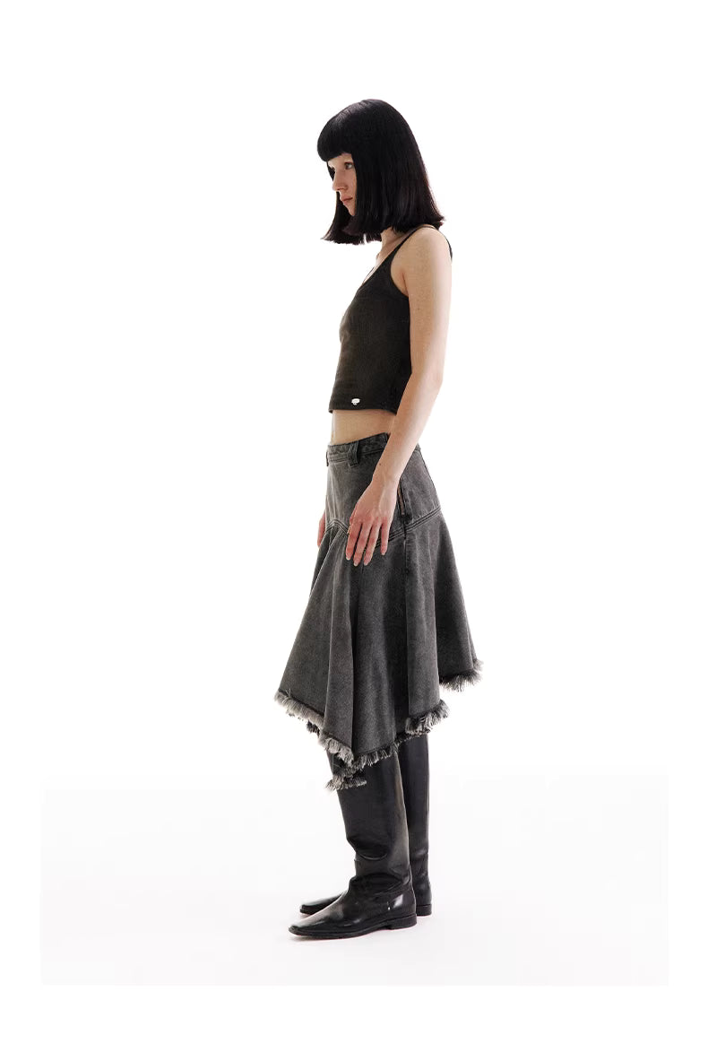 Raw-Edge Fragment Skirt