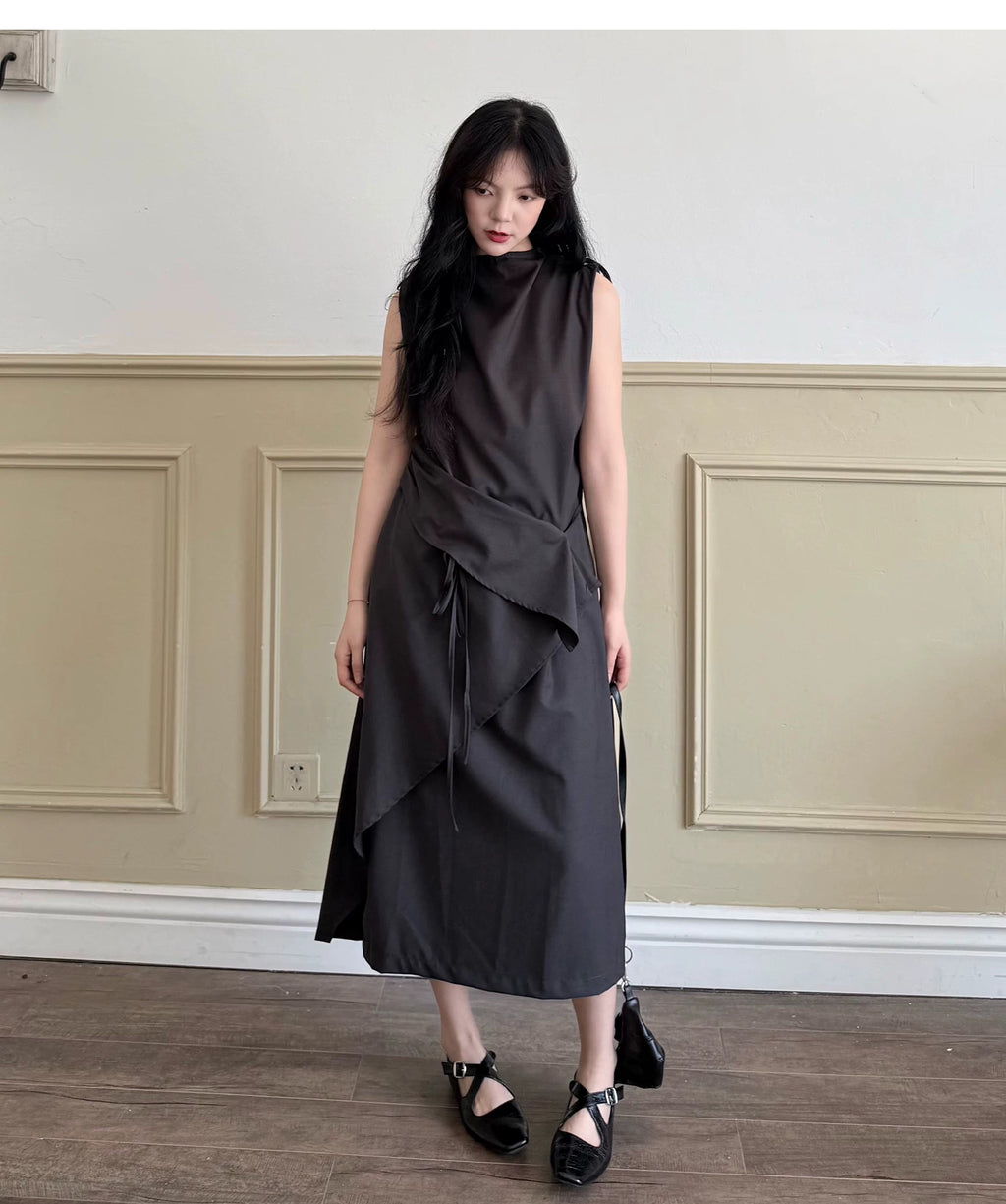 Foldline Wrap Dress