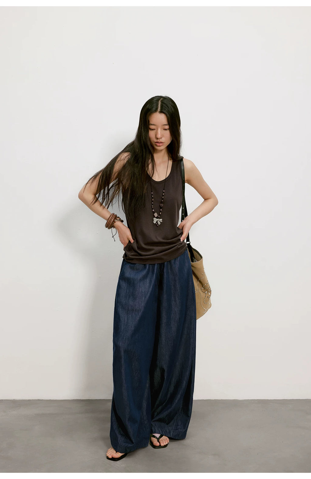 Cloud Barrel Denim Trousers