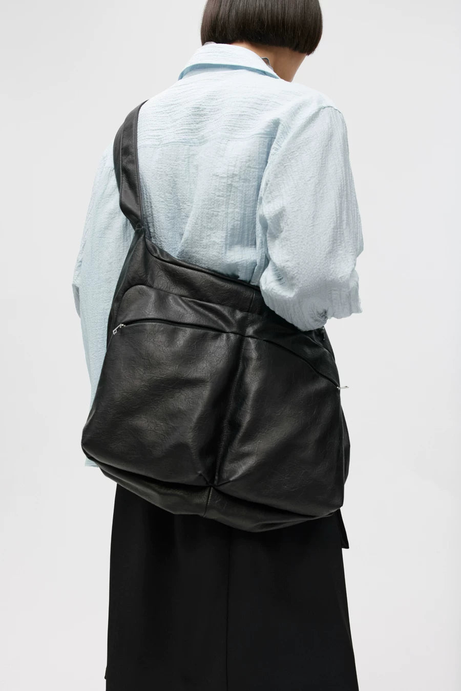 Bow Strap Slouch Messenger Bag