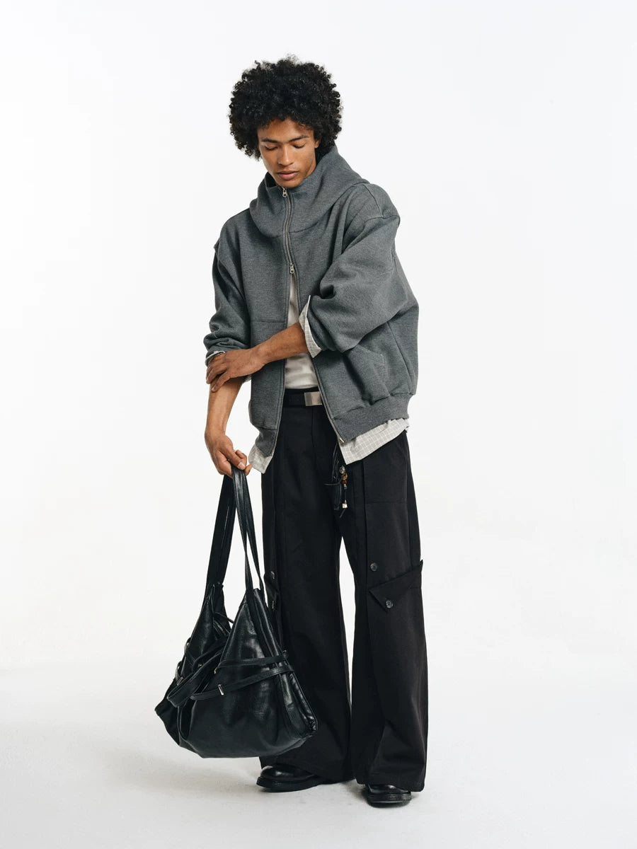 Detachable Plaid Layer Hoodie