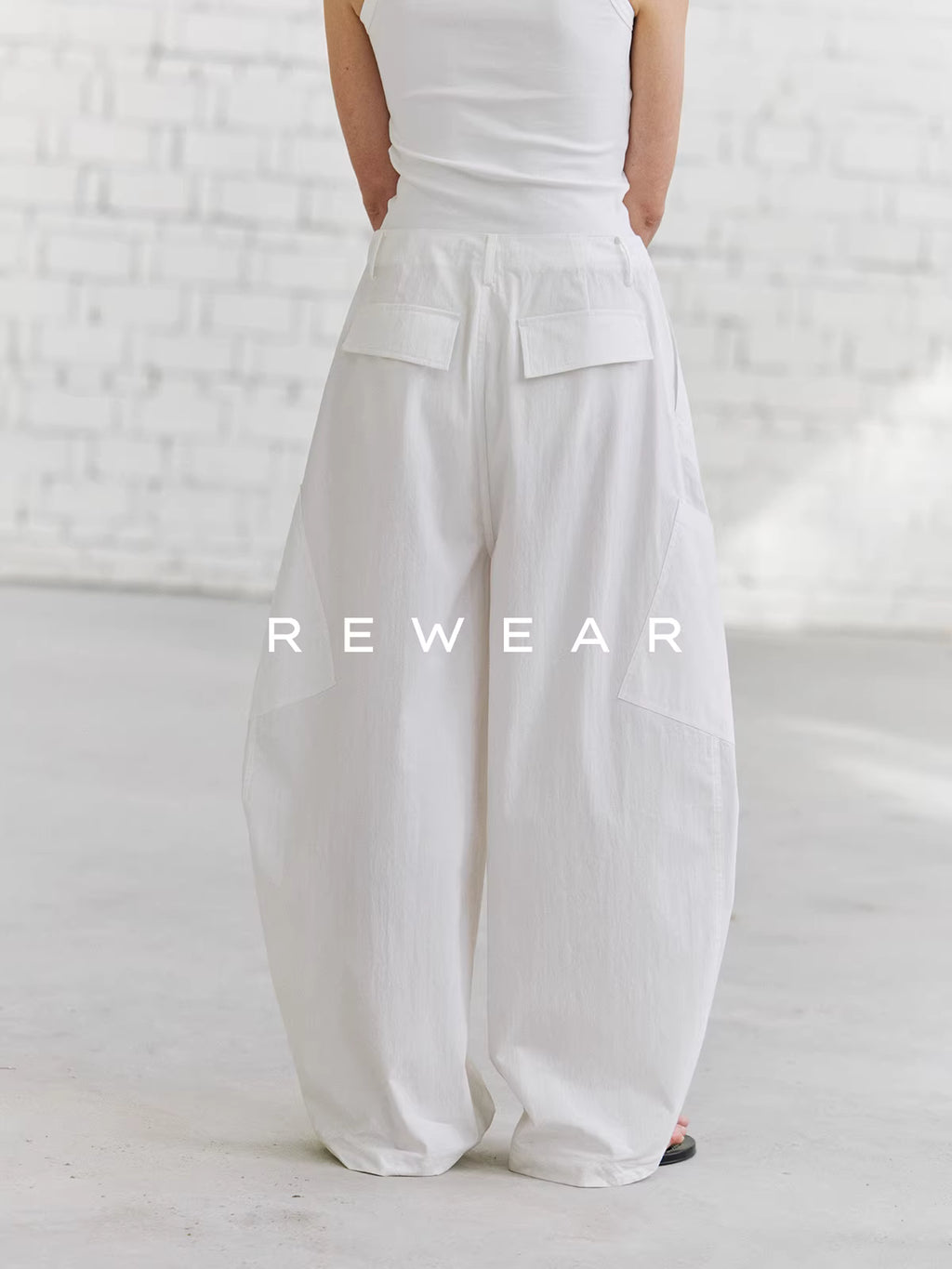 Crisp Slant Pocket Alabaster Trousers