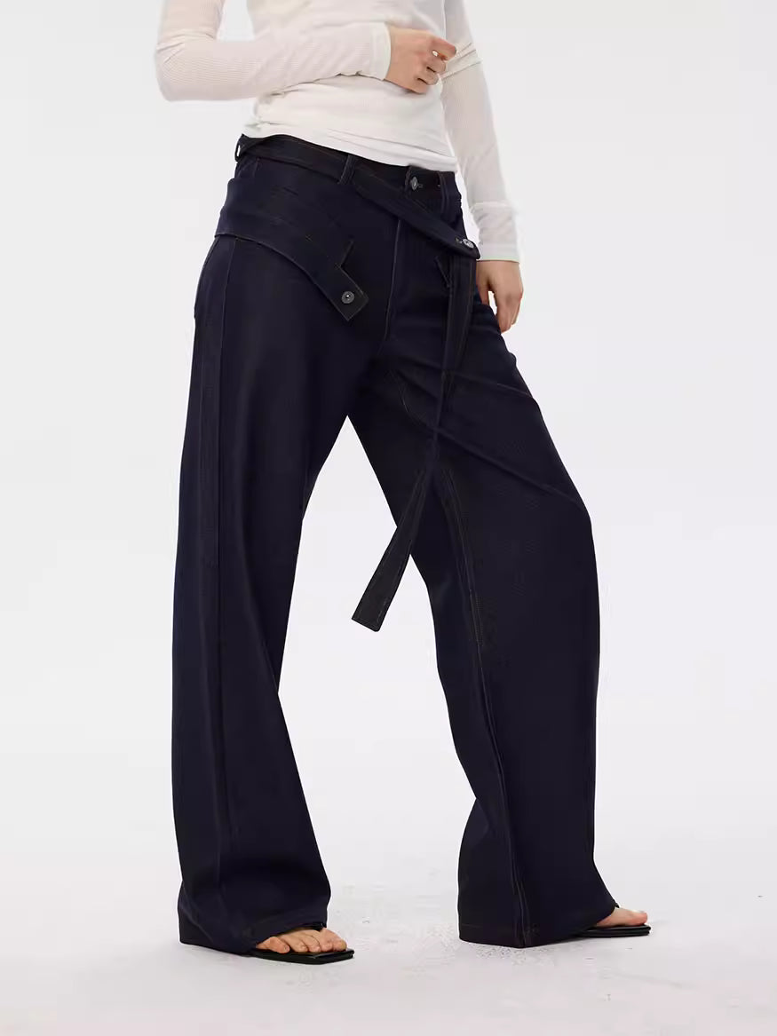 Asymmetric Wrap Jeans
