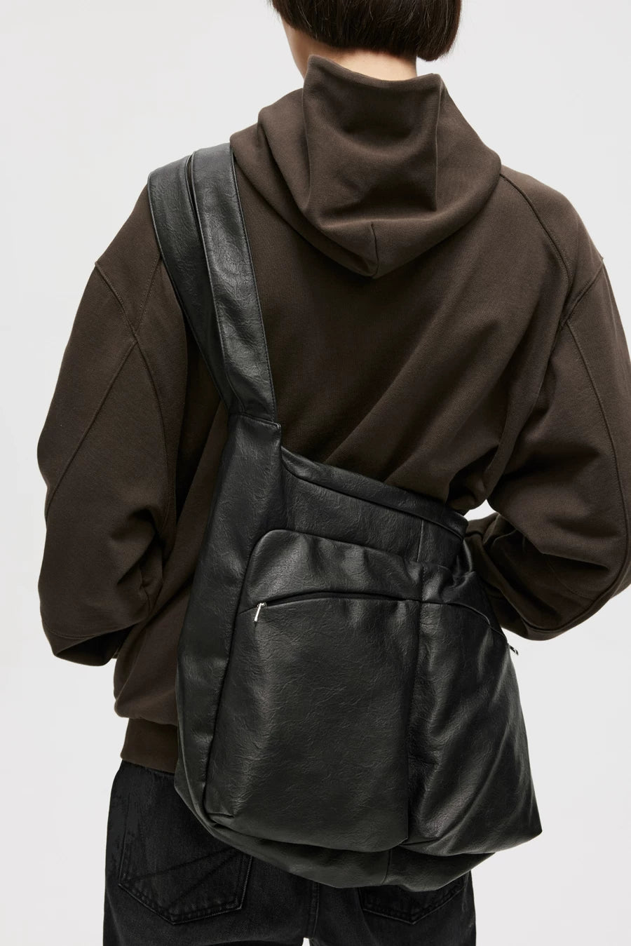 Bow Strap Slouch Messenger Bag