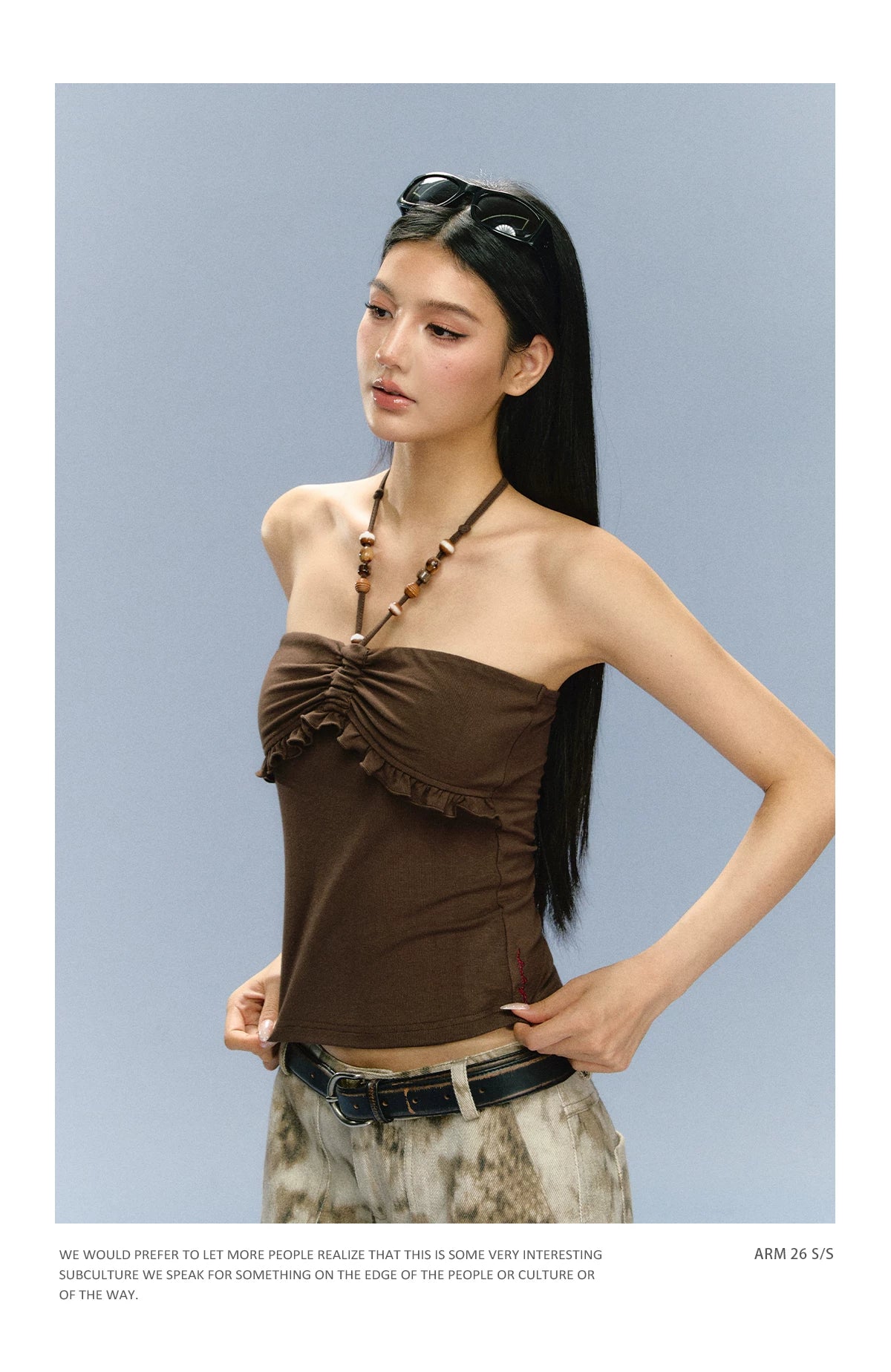 Ruched Halter Tube Top