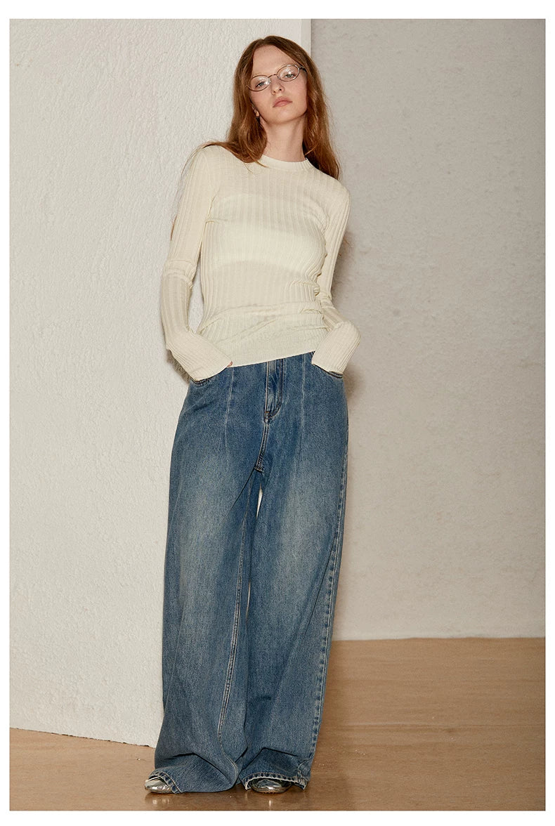 Wide Leg Structural Jeans