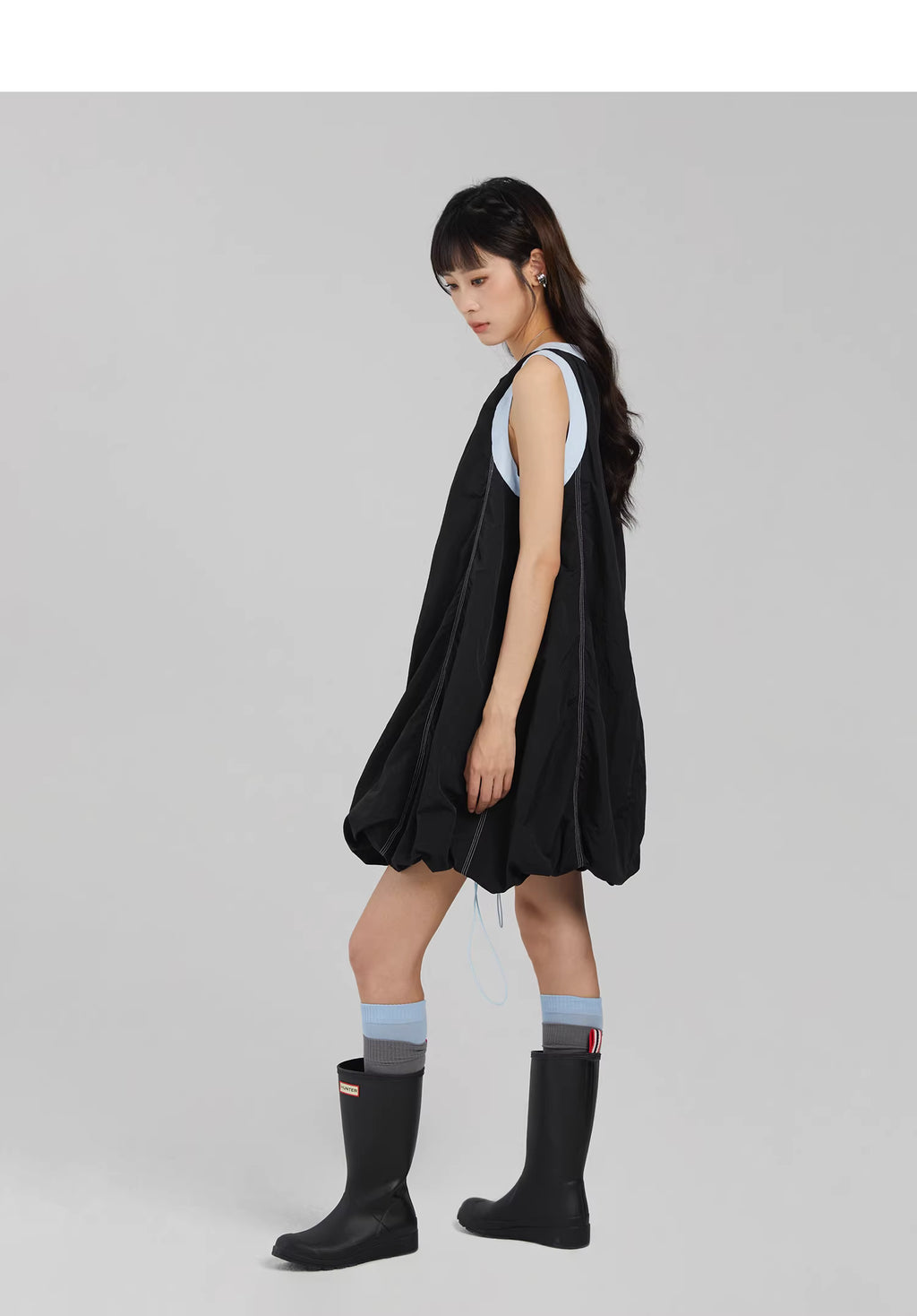 Technical Stitch Parachute Dress