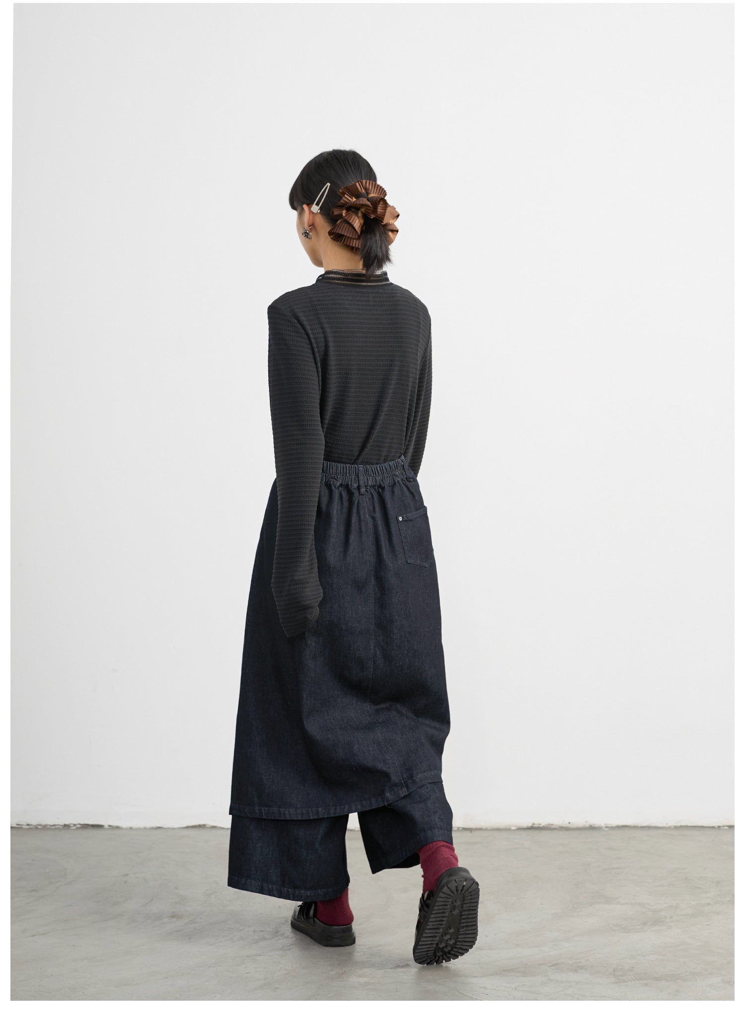 Split-Level Skirt Pants