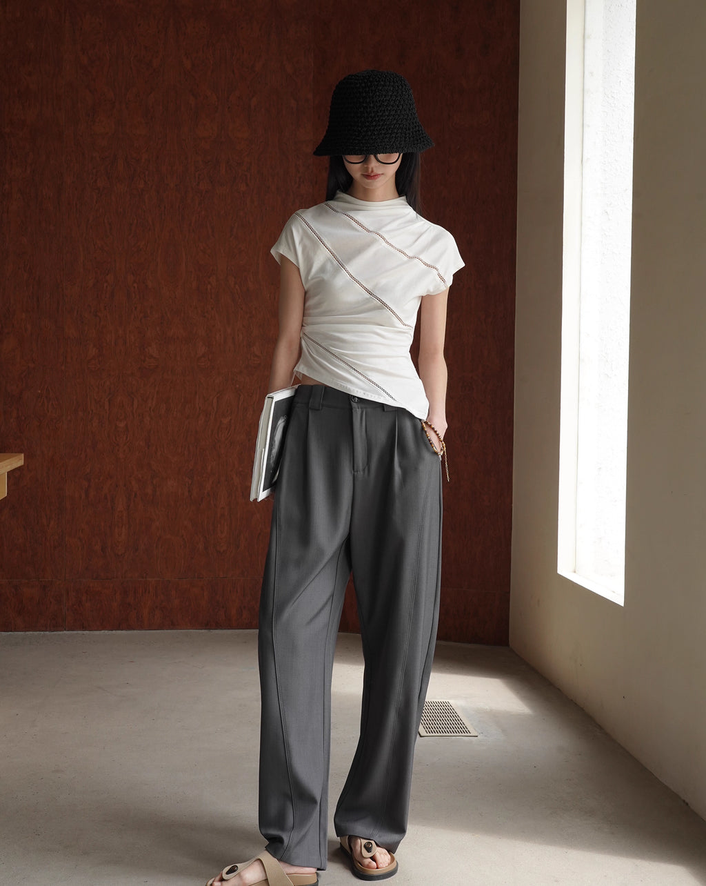 Asymmetrical Drape Top