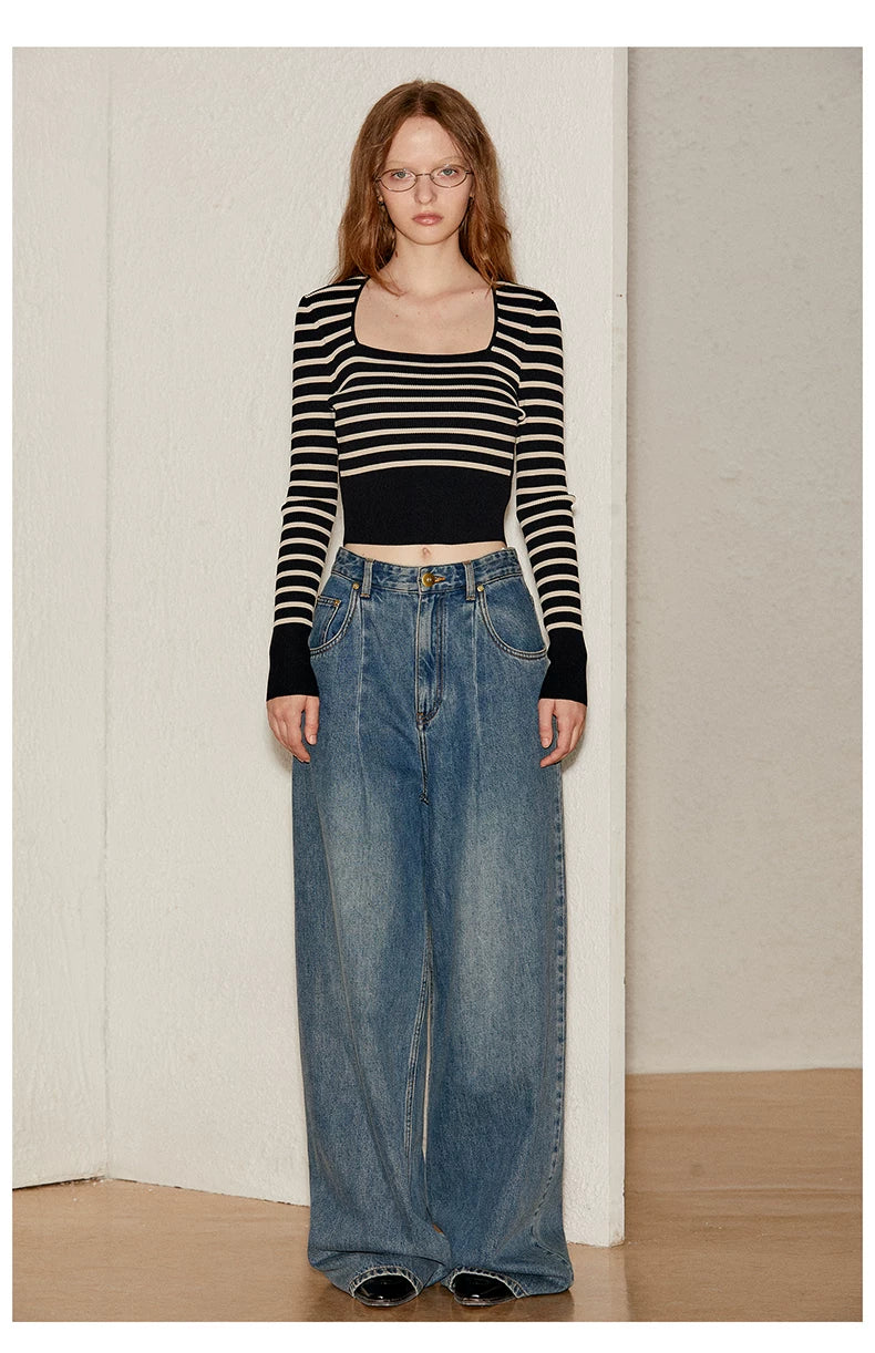 Wide Leg Structural Jeans