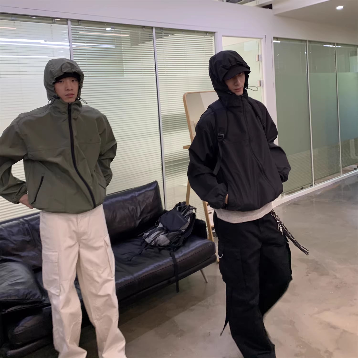 Technical Asymmetric Zip Windbreaker