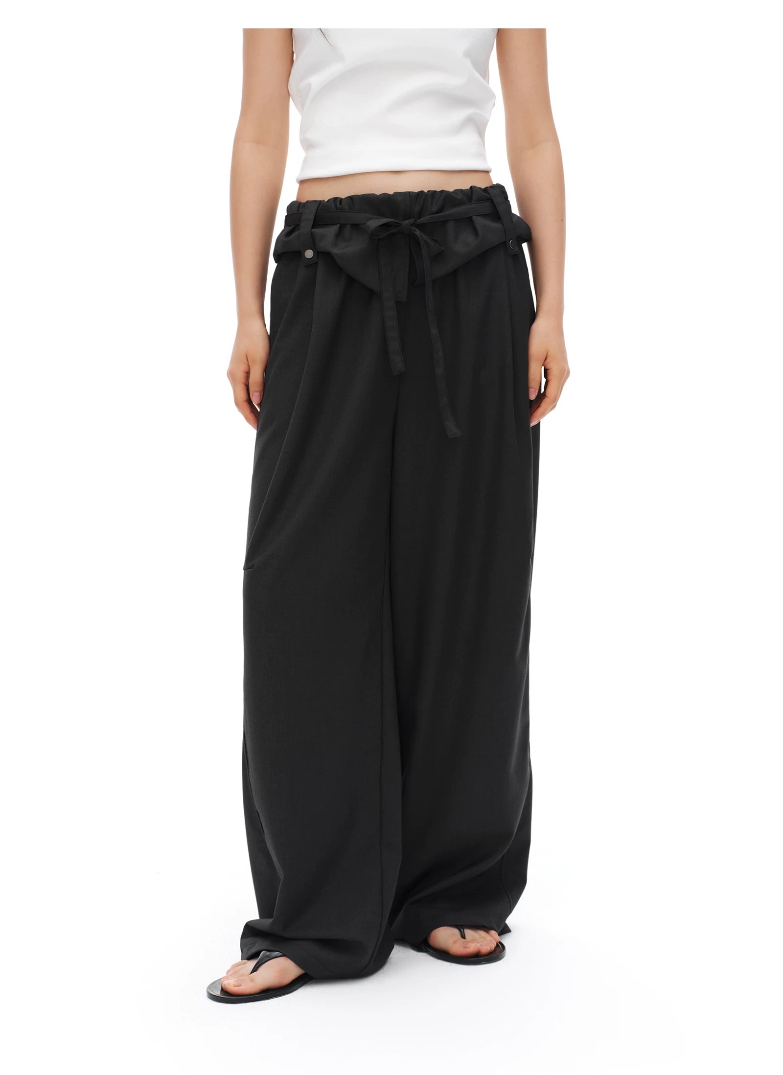 Rolled Tulip Waist Trousers