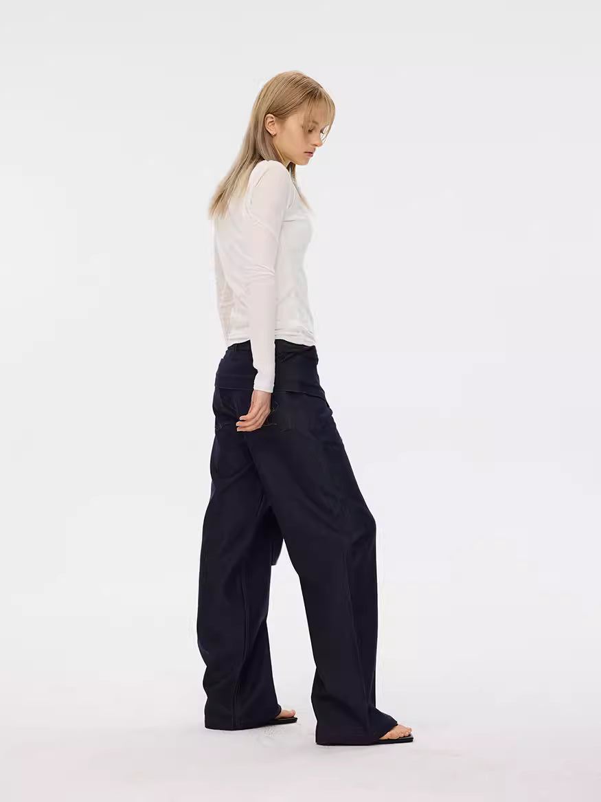 Asymmetric Wrap Jeans