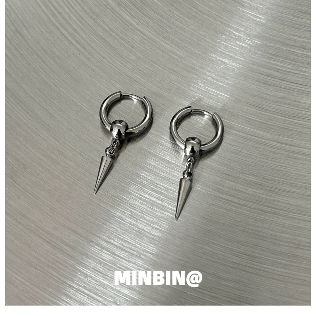 Spike Drop Hoop Earrings