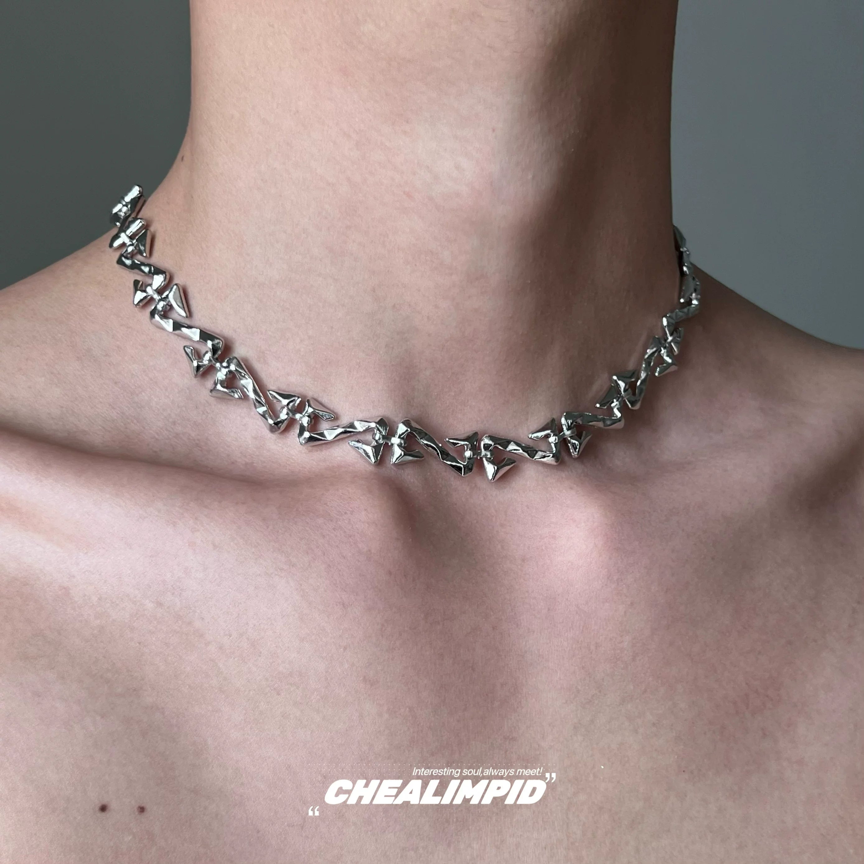Fractured Link Chain Necklace