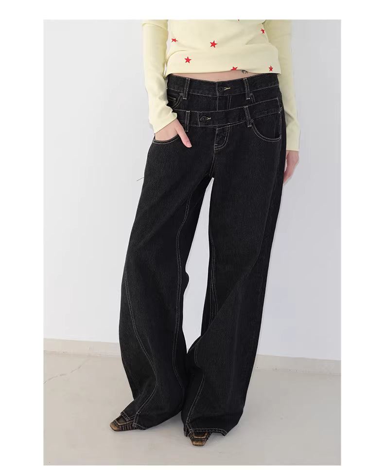 Double Waisted Tapered Jean