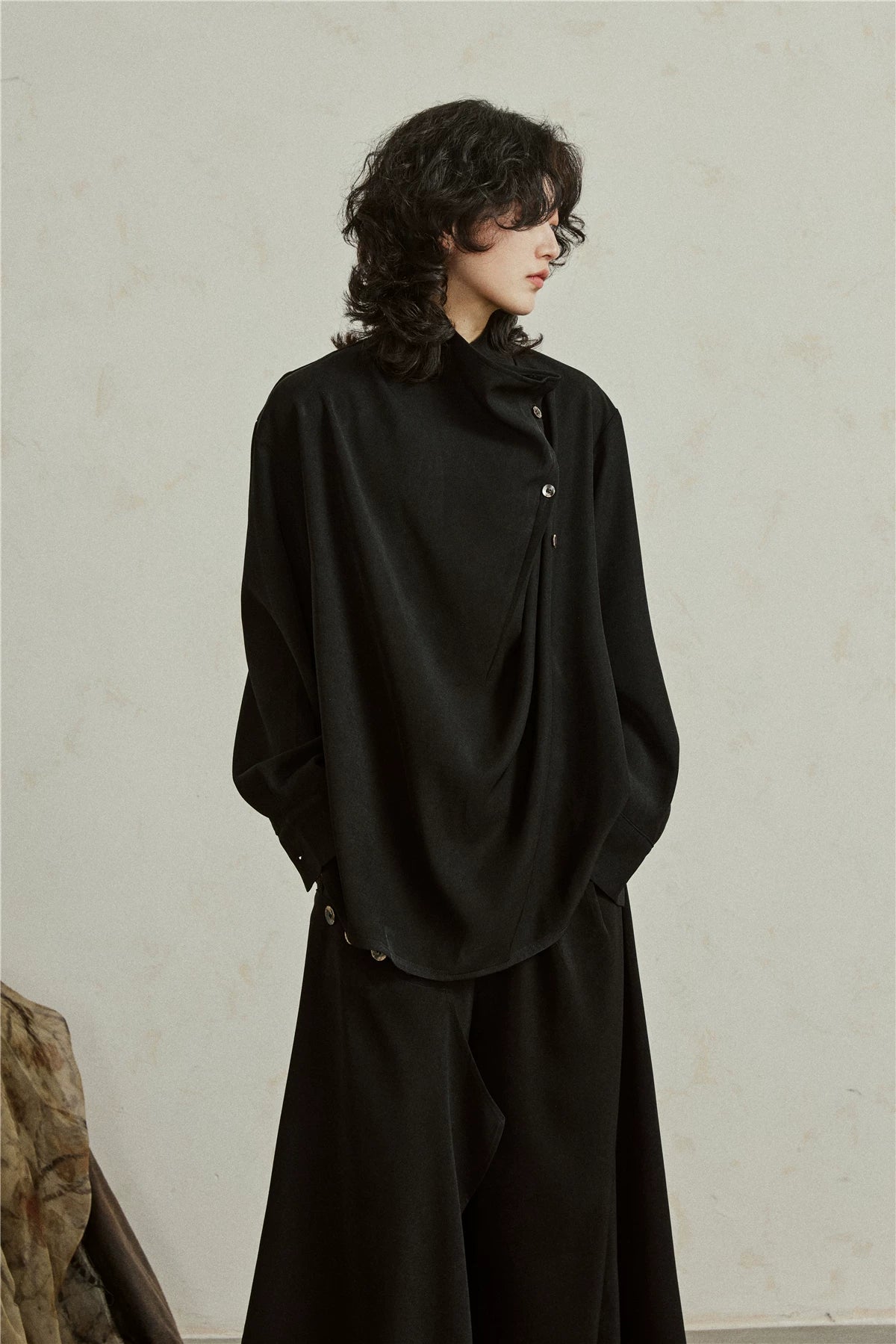 Sculptural Oversized Draped Tunic