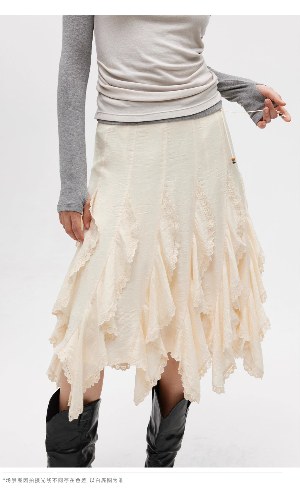 Asymmetric Fluid Flow Skirt