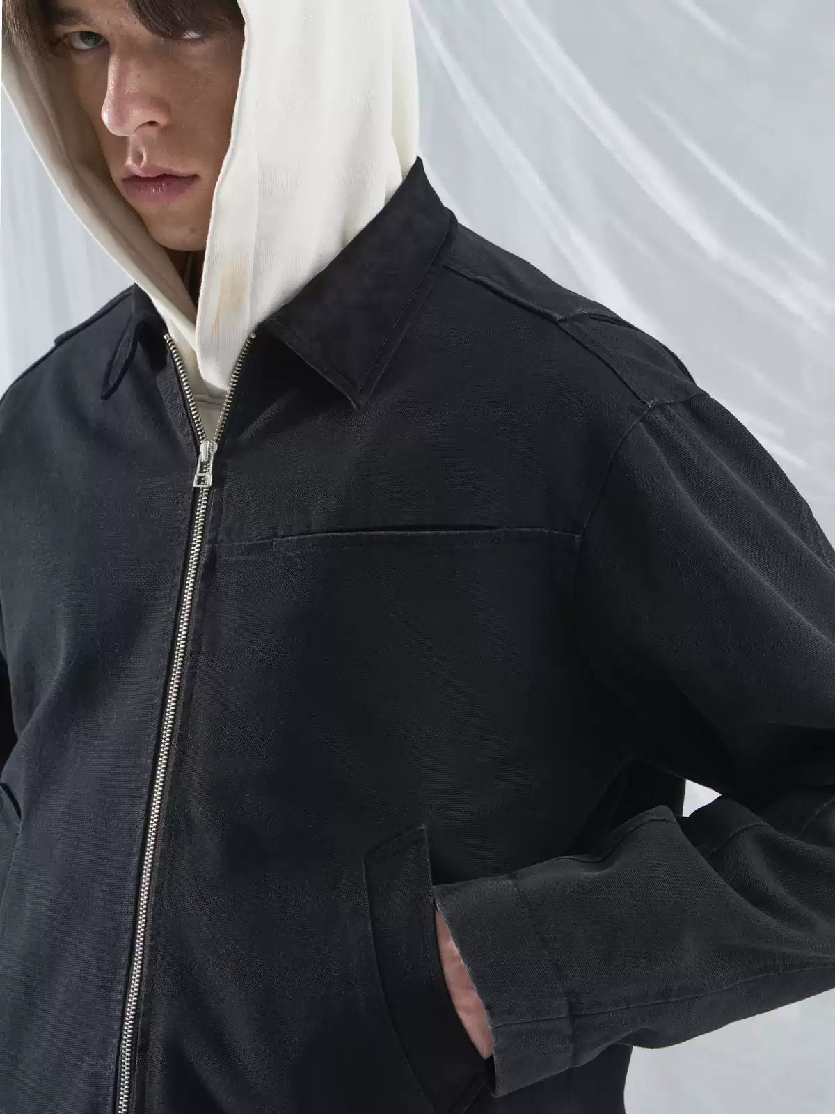 Washed Canvas Work Jacket