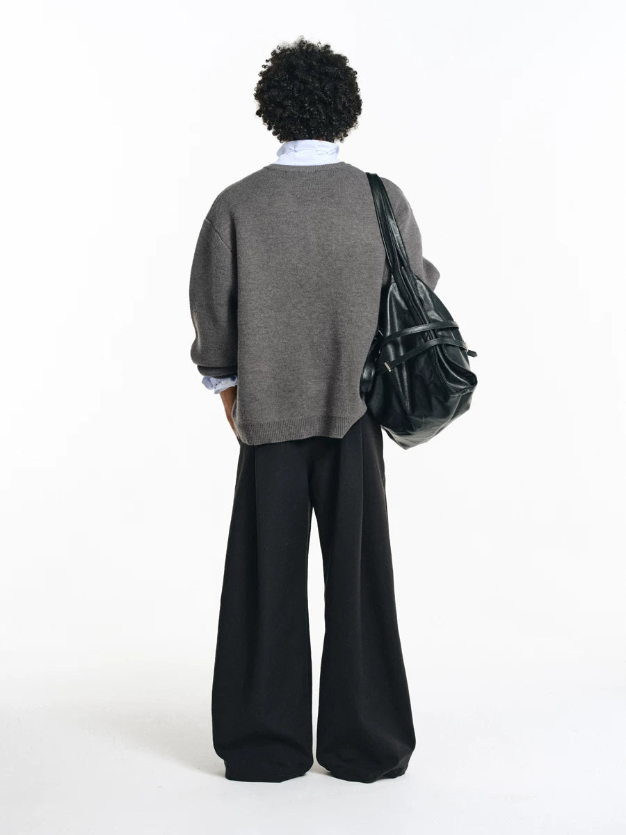 Strapped Buckle Soft-Structure Shoulder Bag