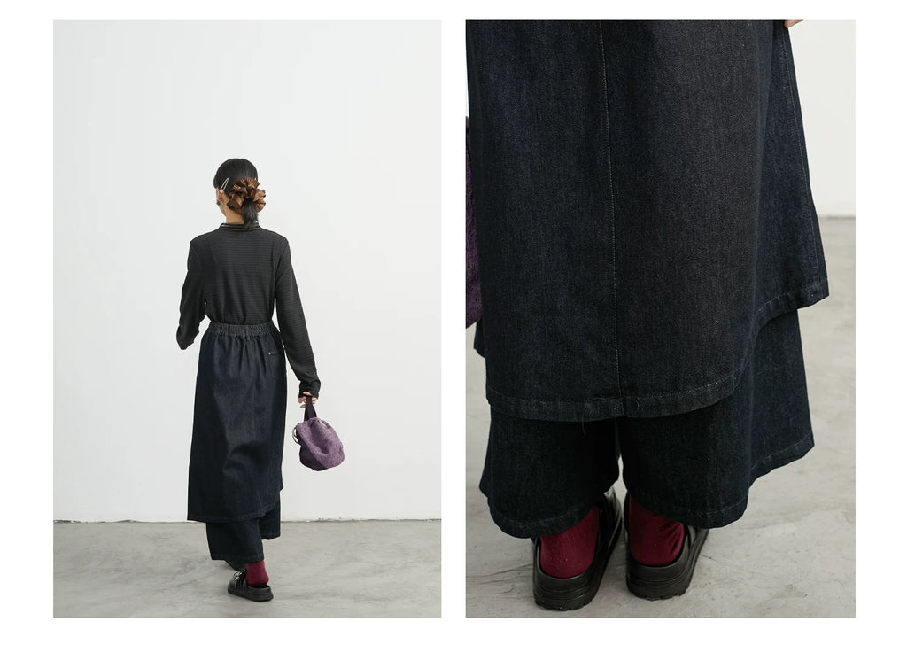Split-Level Skirt Pants